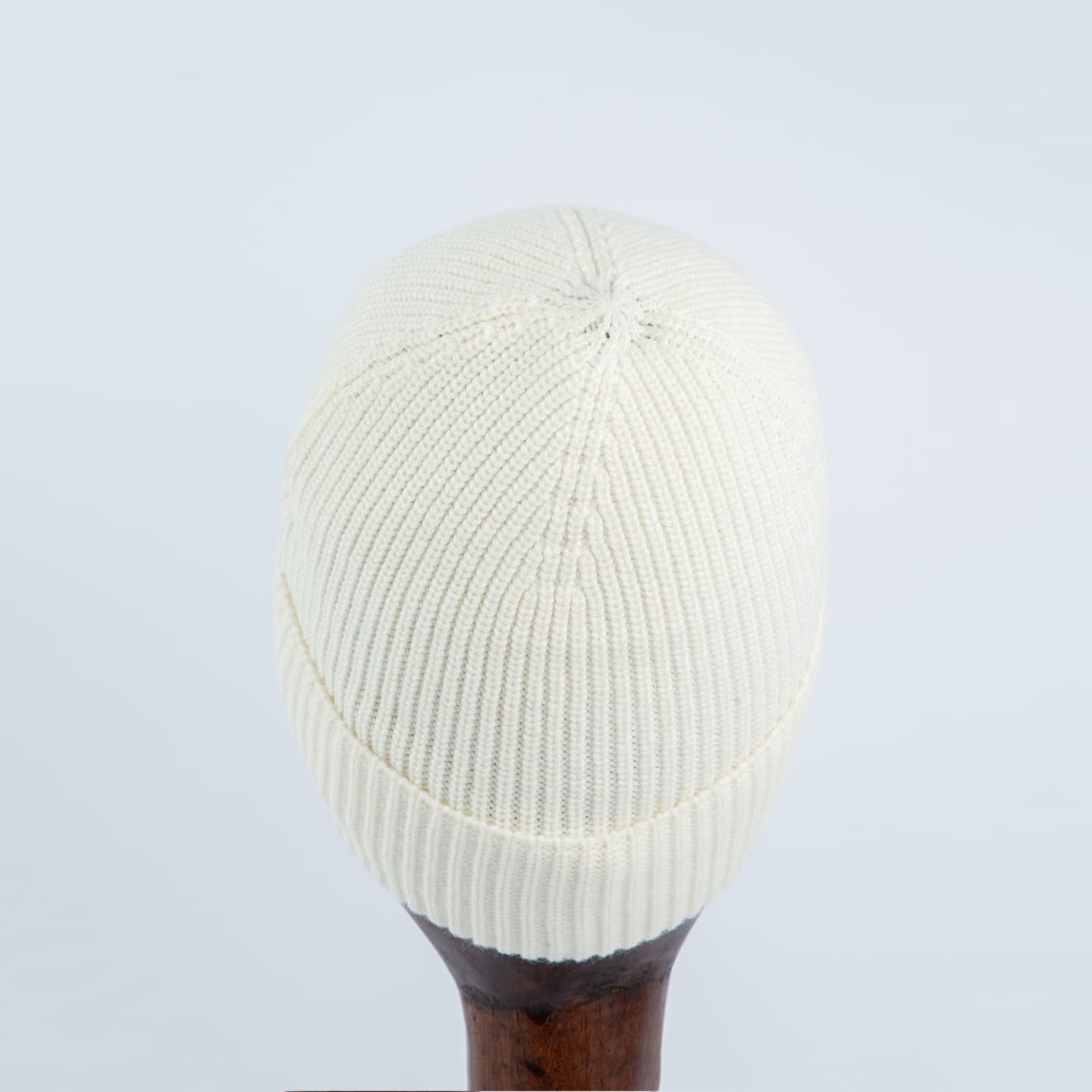 Bear Beanie, white, embroidered bear logo, winter hat