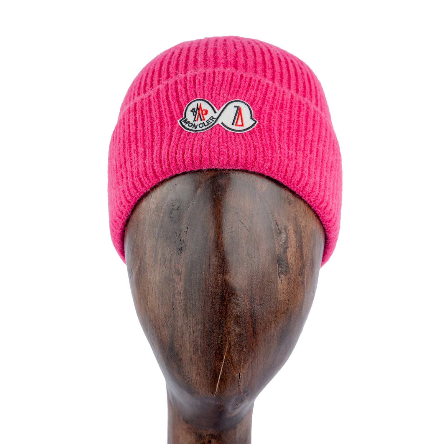 Rib-Knit Beanie, pink, wool, with a logo, Shop now on Agu.ng