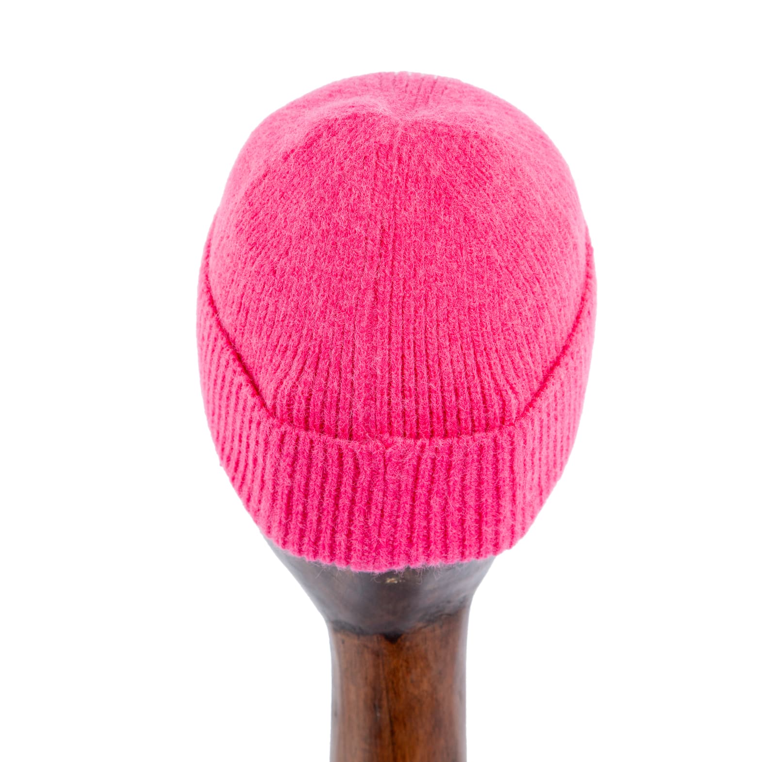 Rib-Knit Beanie, pink, wool, with a logo, Shop now on Agu.ng