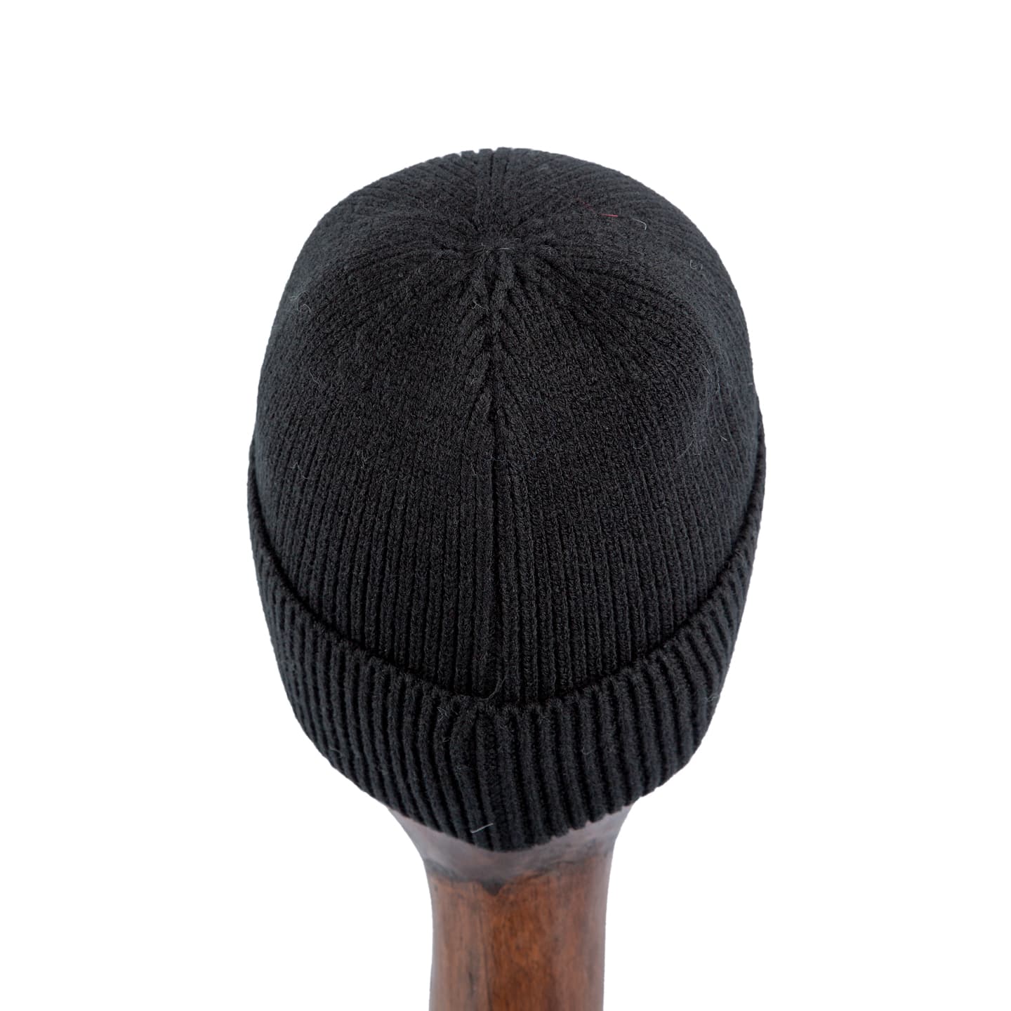 Rib-Knit Beanie, black, embroidered logo, winter hat, Shop on Agu.ng