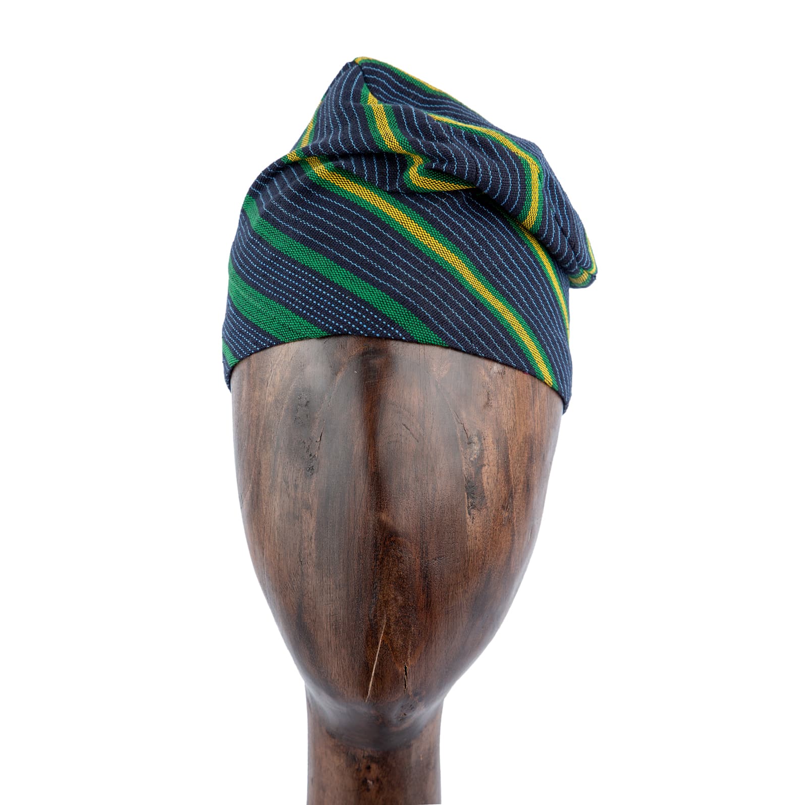 Striped Yoruba Men’s Traditional Cap/ Fila, Aso Oke fabric, Nigerian hat, cultural headwear