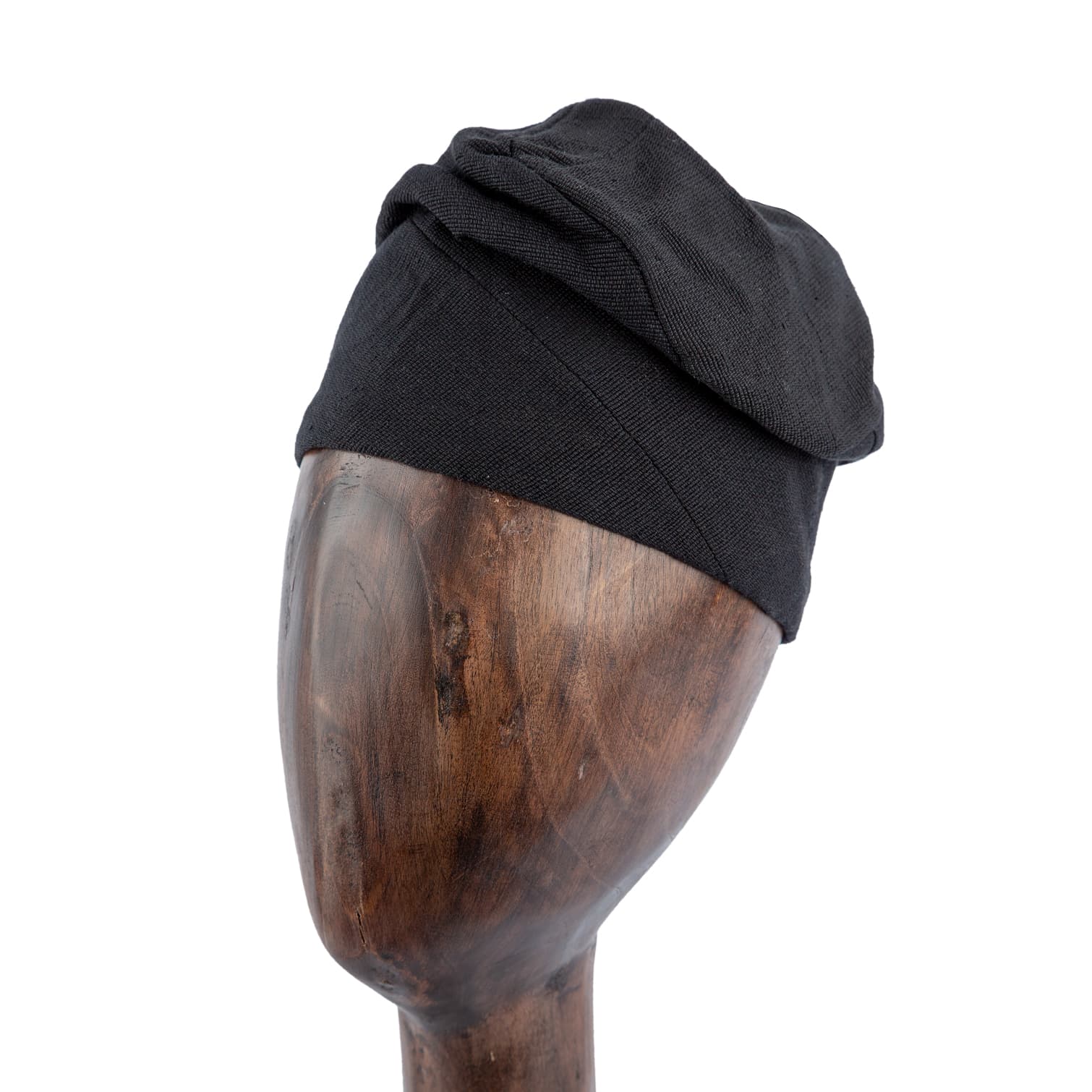 Black Aso Oke Fila Cap, Nigerian hat, cultural headwear, men's cap