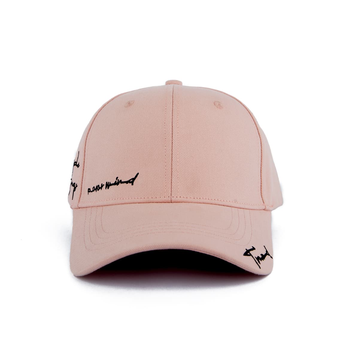 Pink Baseball Cap, Script Logo, adjustable snapback, cotton cap  