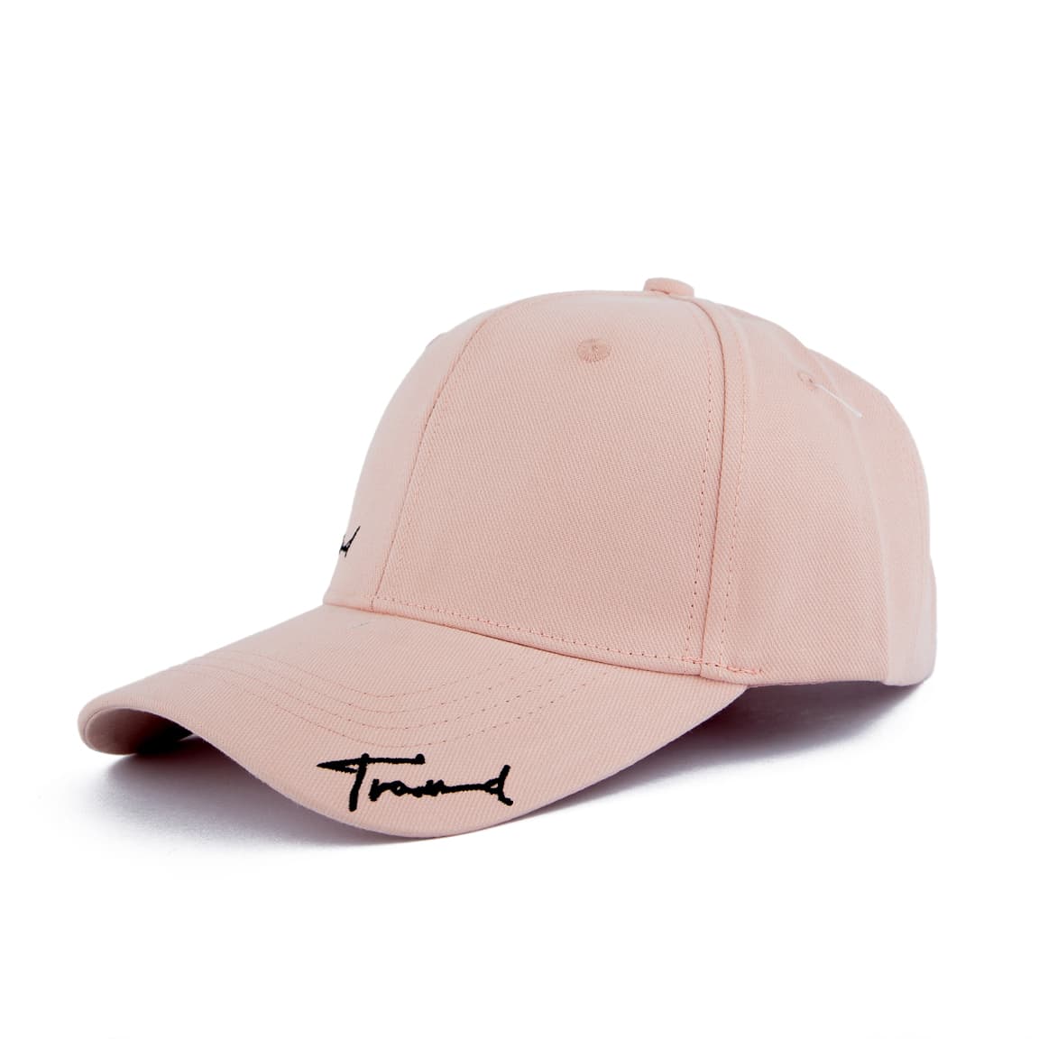 Pink Baseball Cap, Script Logo, adjustable snapback, cotton cap 