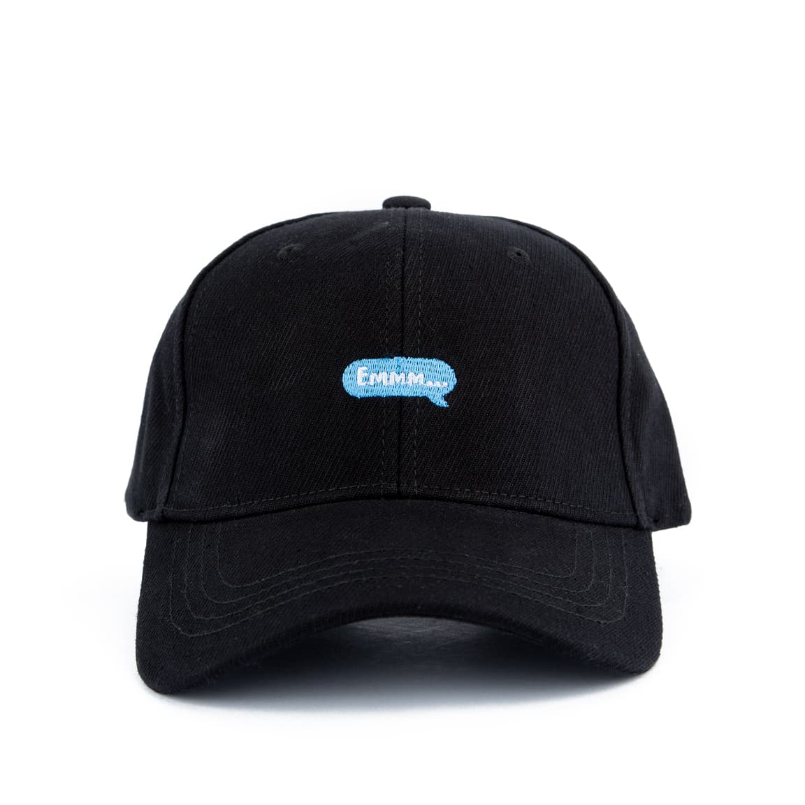 Black Embroidered Unisex Face Cap, 11499- Black