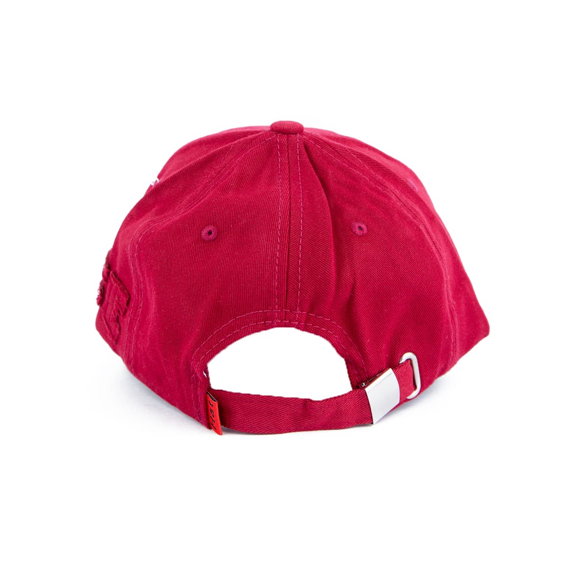 Red Distressed Baseball Cap, Peace Logo, adjustable snapback, cotton cap