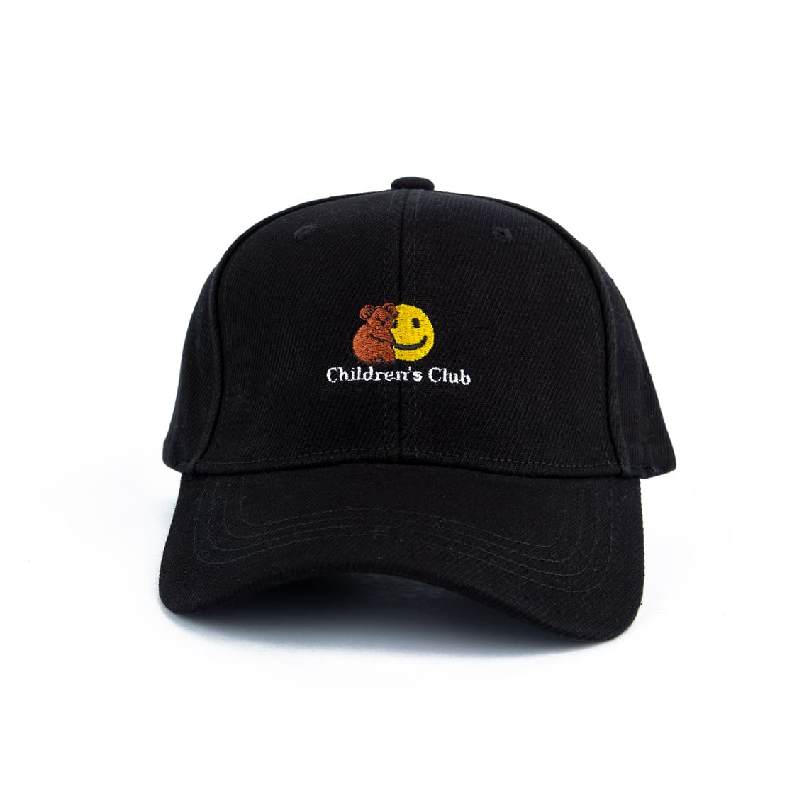 Black Children's Club Baseball Face Cap