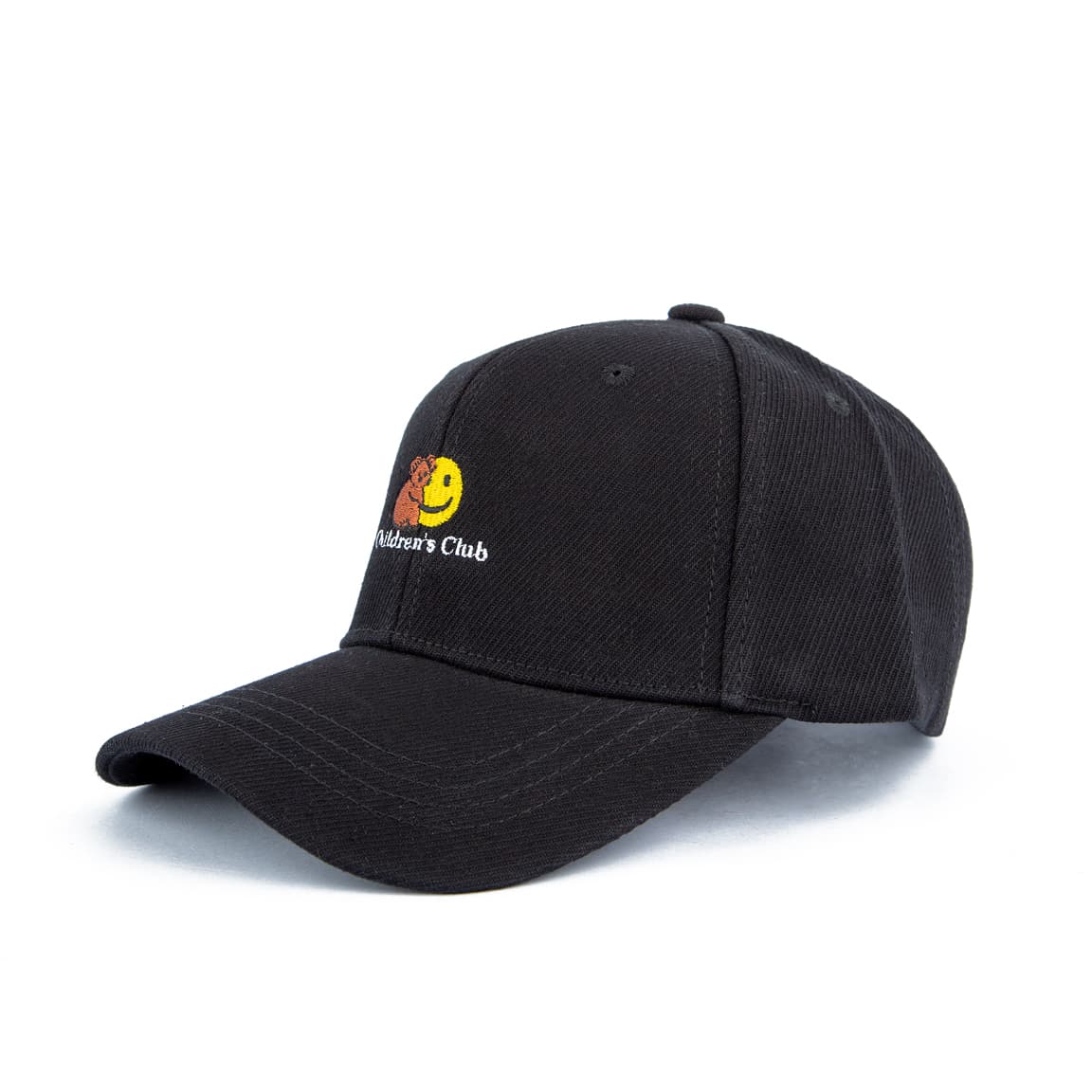 Black Children's Club Baseball Face Cap