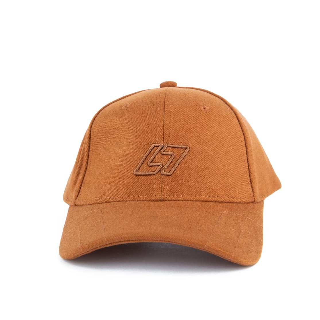 Brown Baseball Face Cap with Embroidered Logo