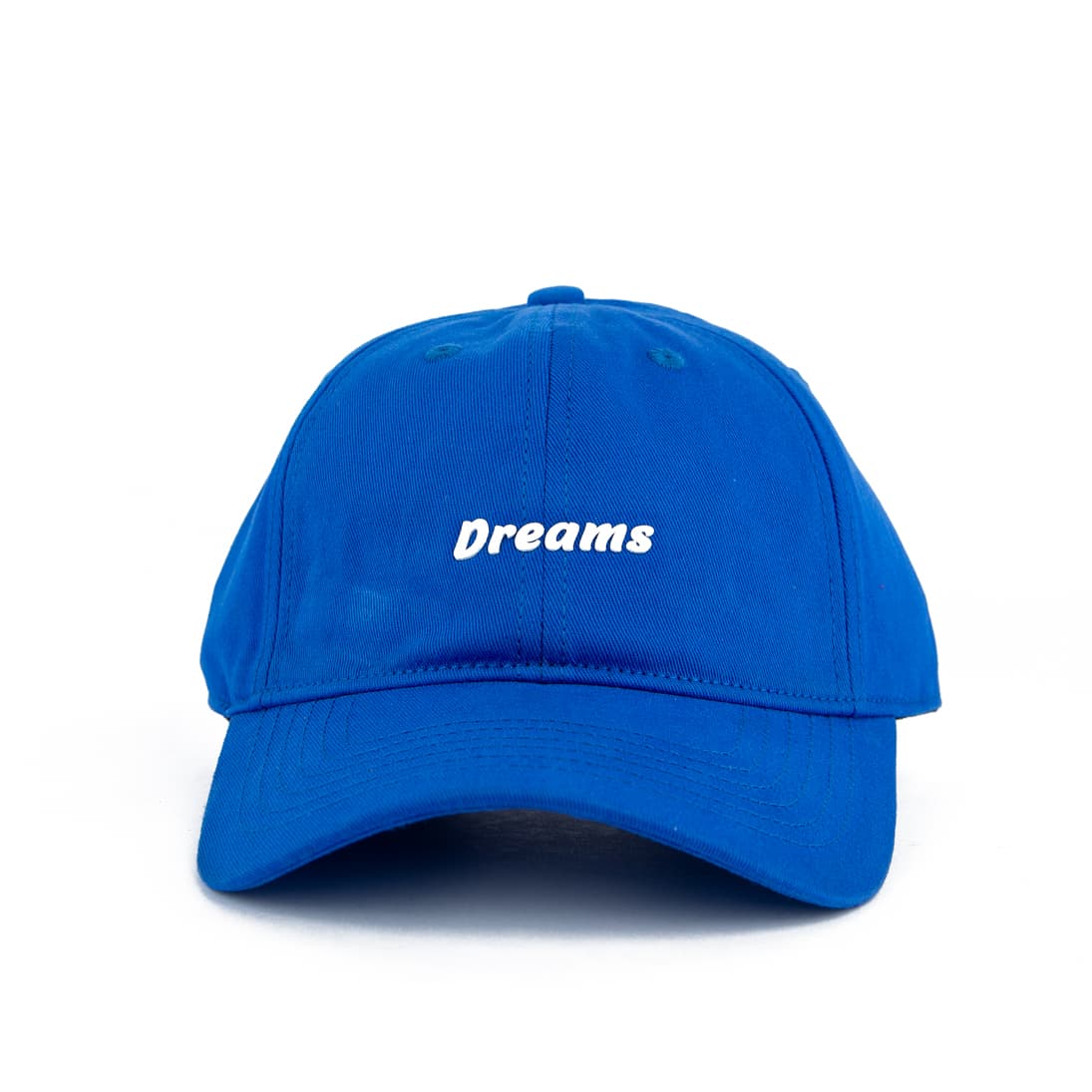 Royal Blue Baseball Cap with White Dreams Embroidery