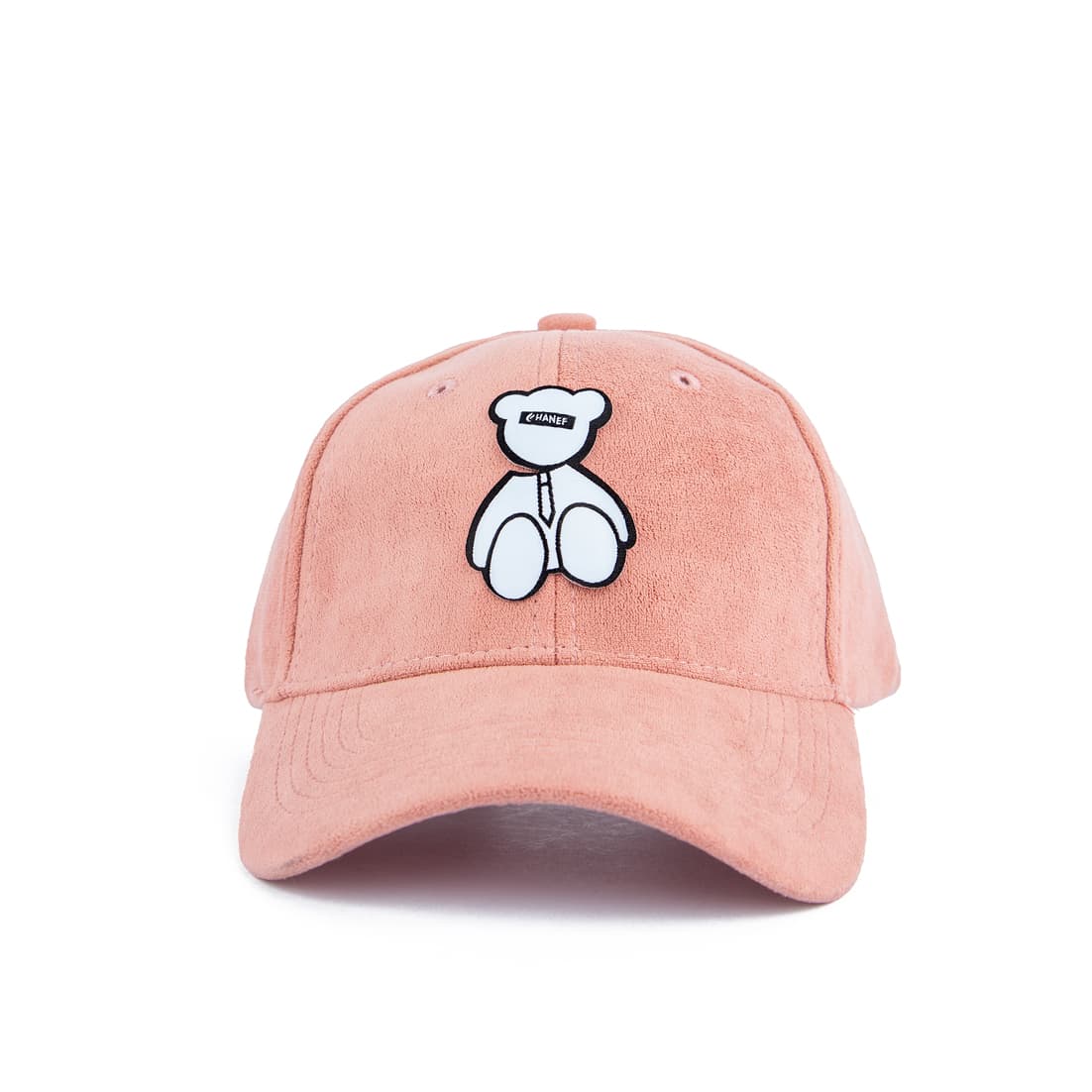 Cute & Cozy Face Cap with Plush Bear Patch, 11499- Pink