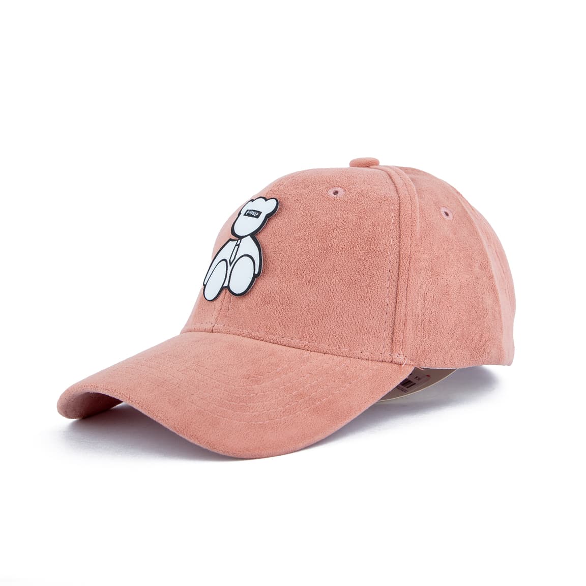 Pink Baseball Cap with Plush Bear Patch
