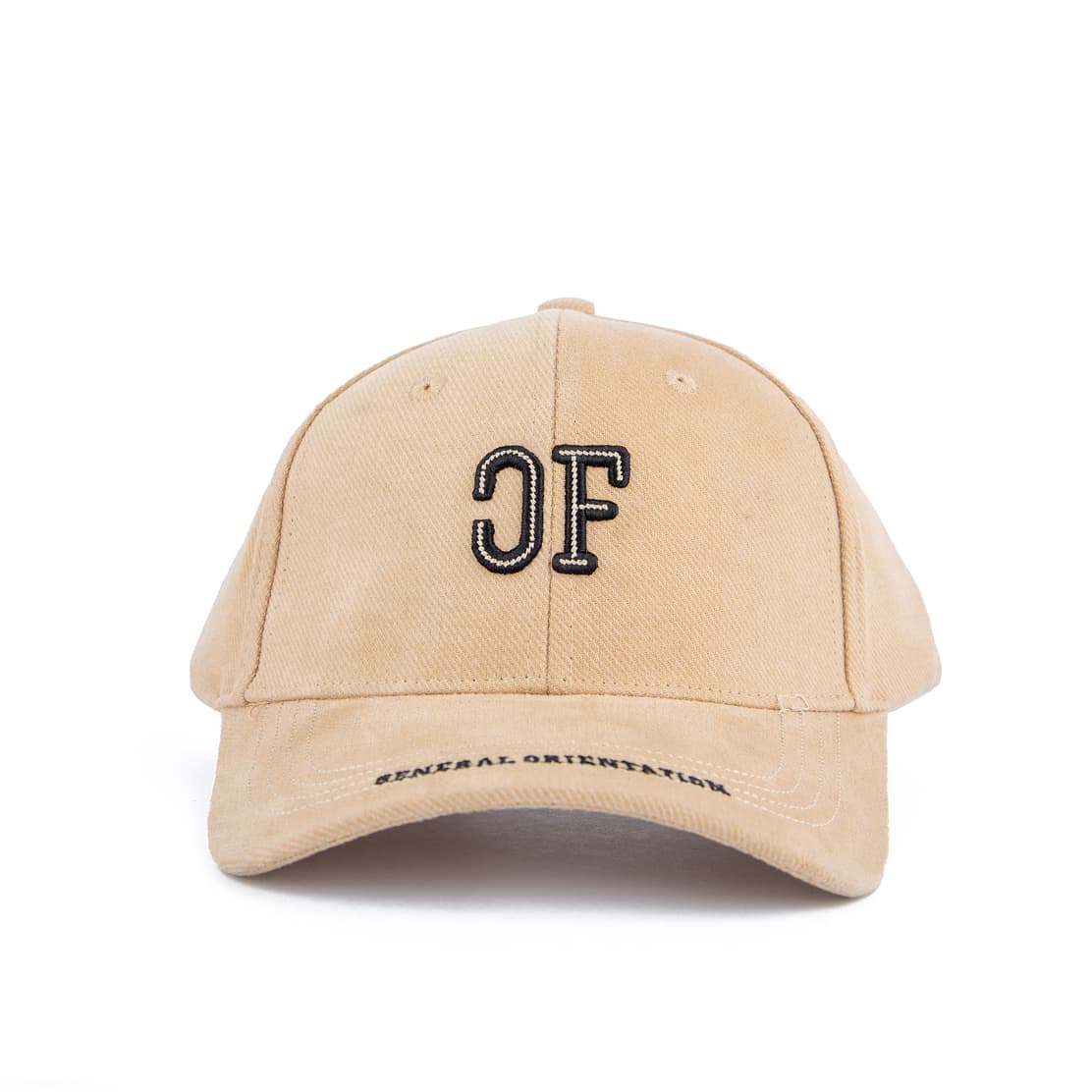 Beige Baseball Cap with OF Logo