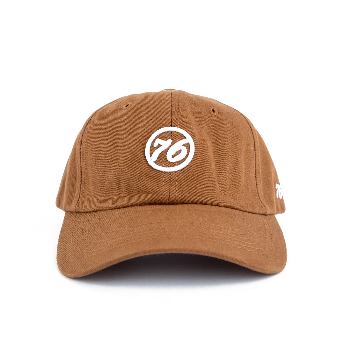 76 Embroidered Brown Cap for Men and Women - Classic Unisex Design
