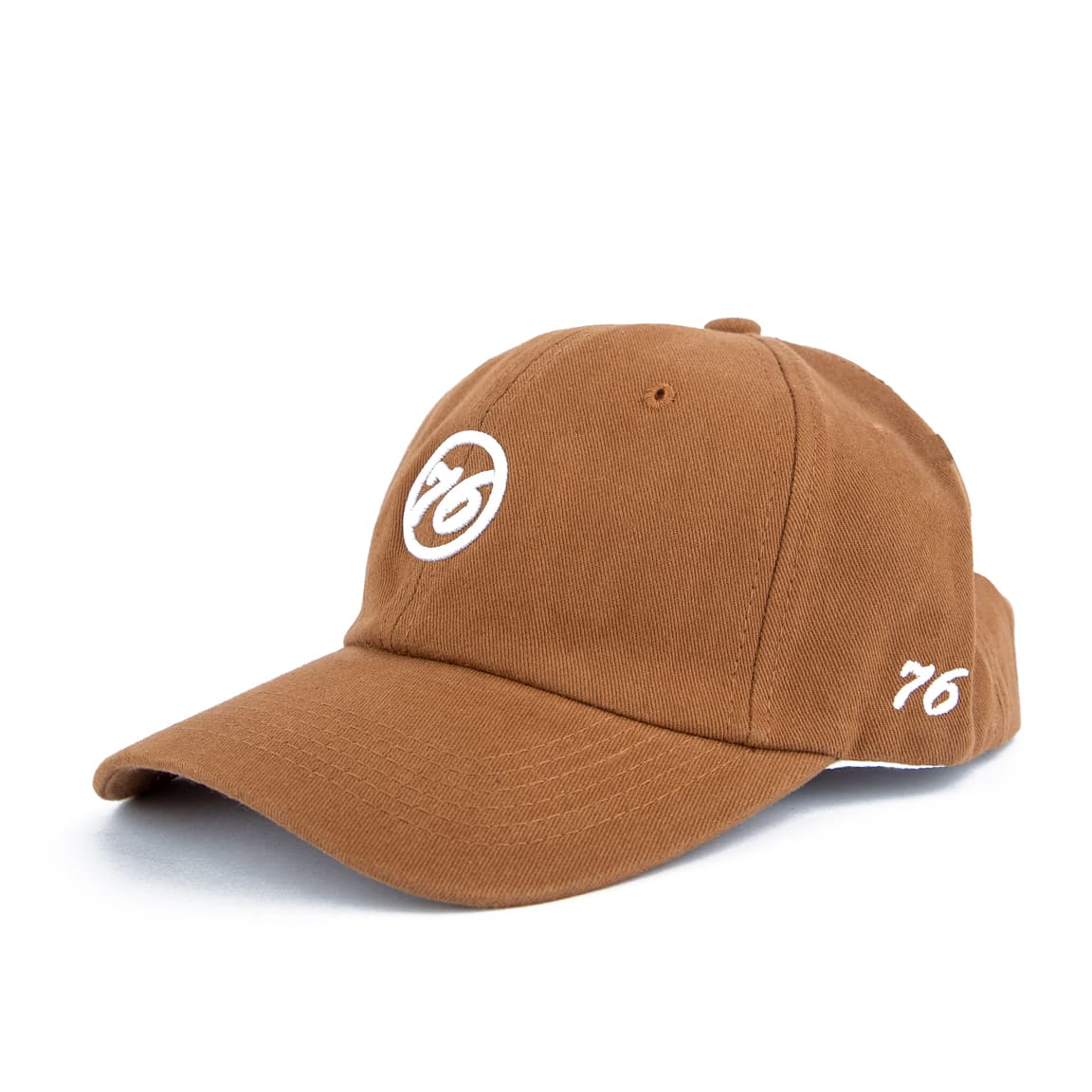 76 Embroidered Brown Cap for Men and Women - Classic Unisex Design