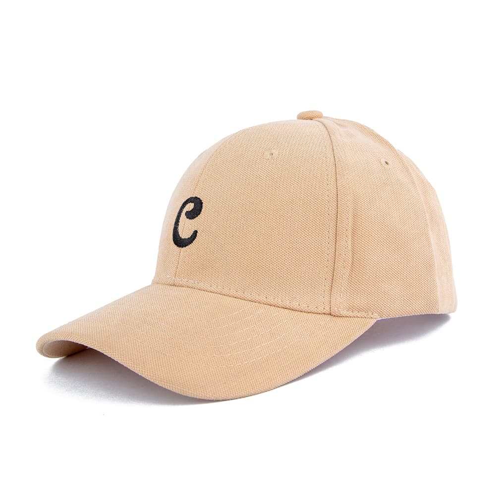 Initial "C" Baseball Cap - Tan | Personalized & Stylish