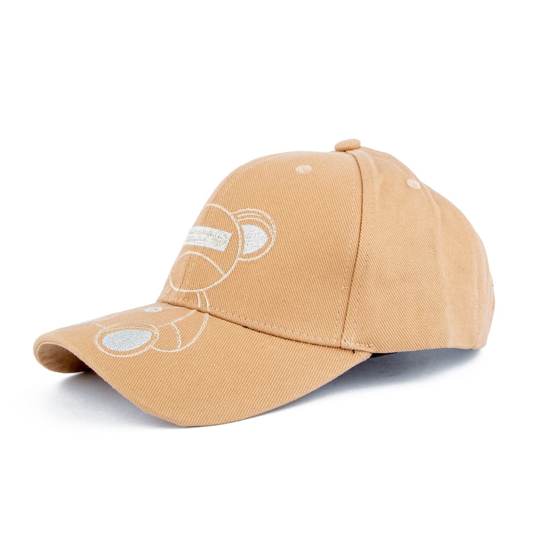 Unisex Bear Hug Baseball Face Cap - Tan