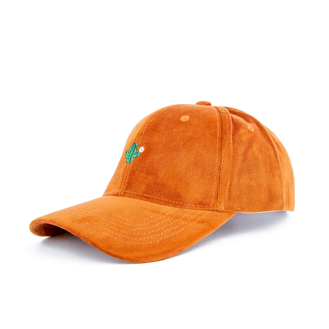 Prickly Pal Corduroy Cap | Orange | Fun & Stylish