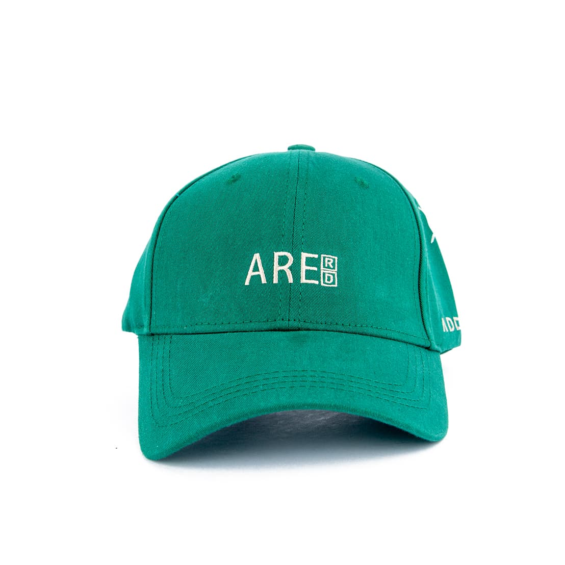 ARE Green Embroidered Unisex Baseball Face Cap with Stylish Logo Design