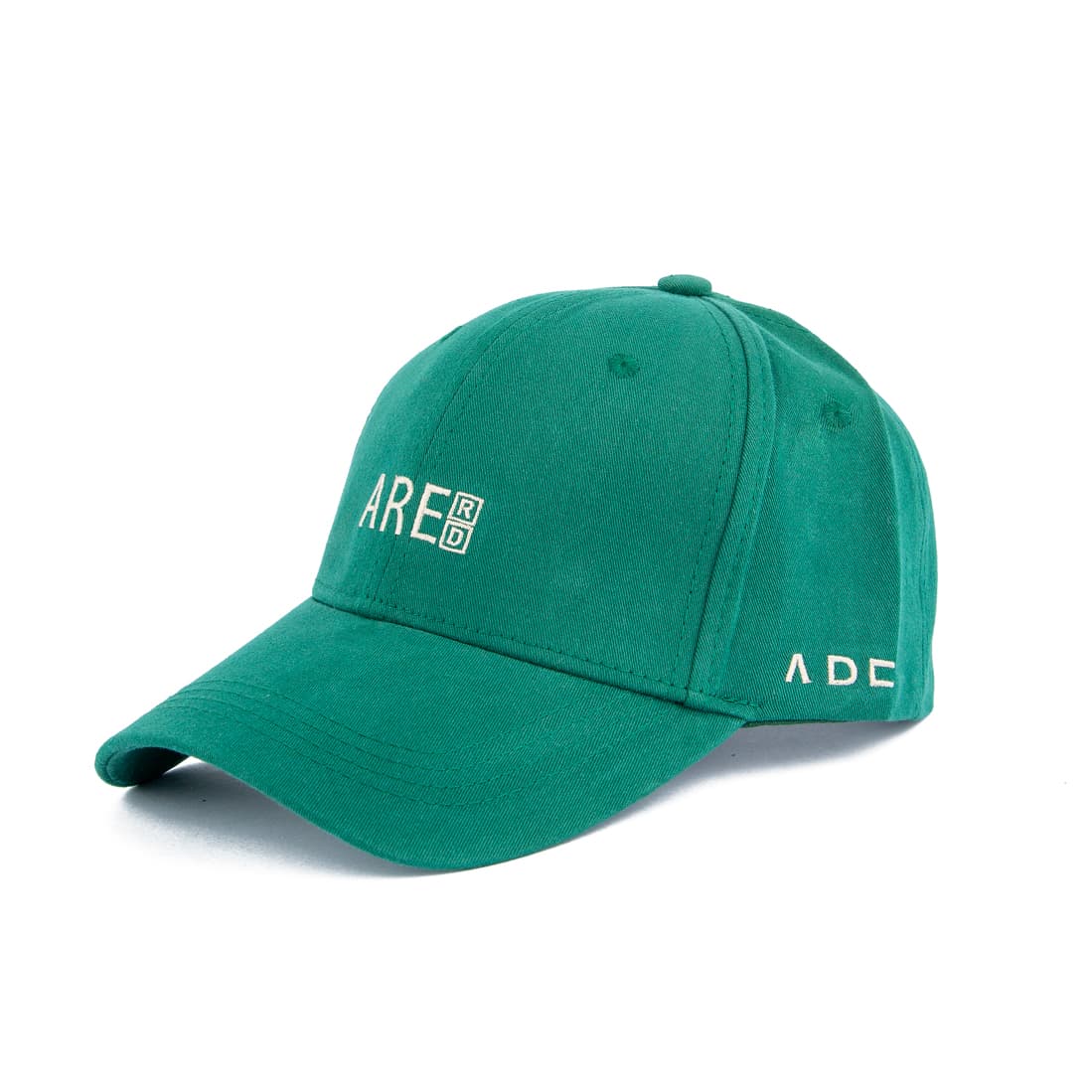 ARE Green Embroidered Unisex Baseball Face Cap with Stylish Logo Design
