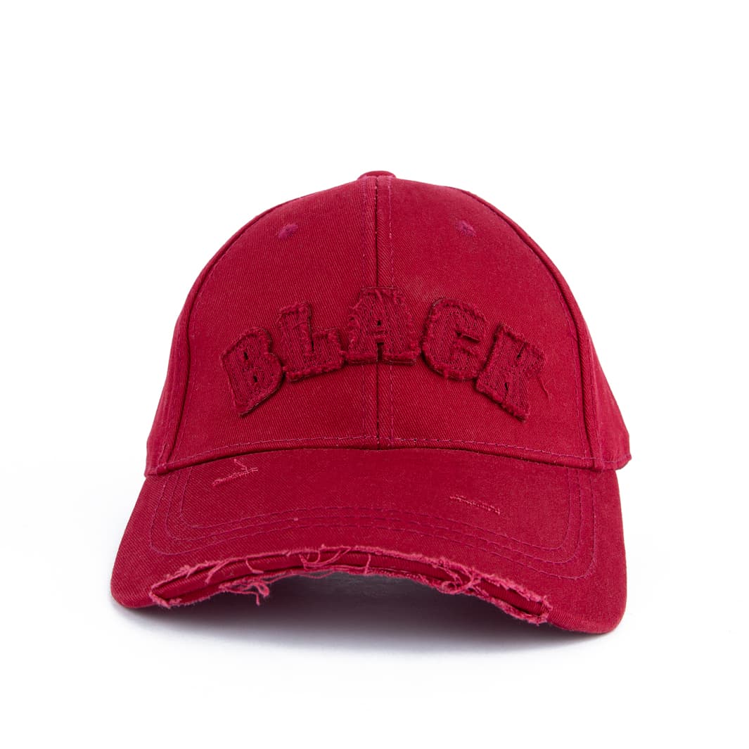 Distressed "Black" Logo Cap | Edgy & Street Style