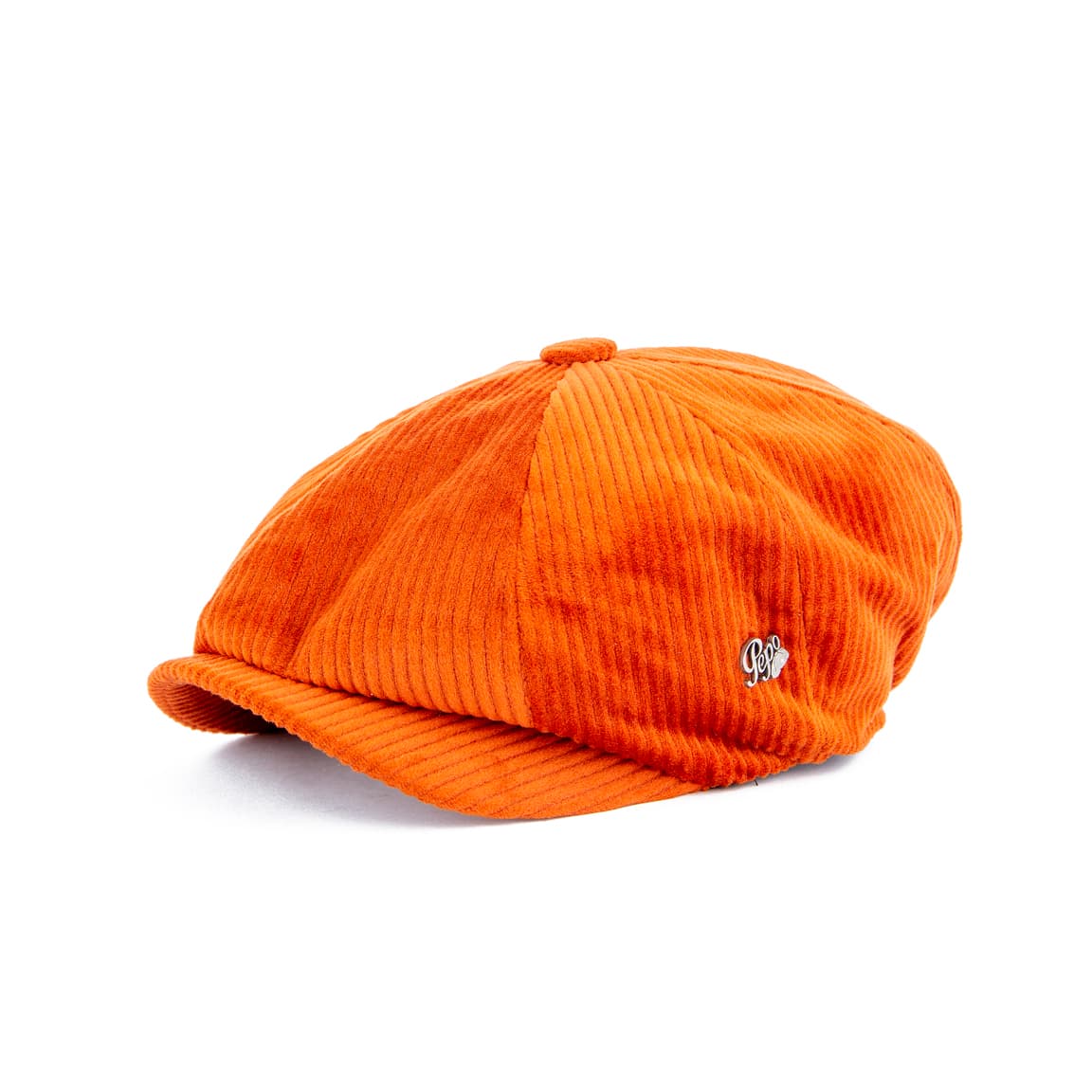 Orange Corduroy Baker Boy Cap / Hat
