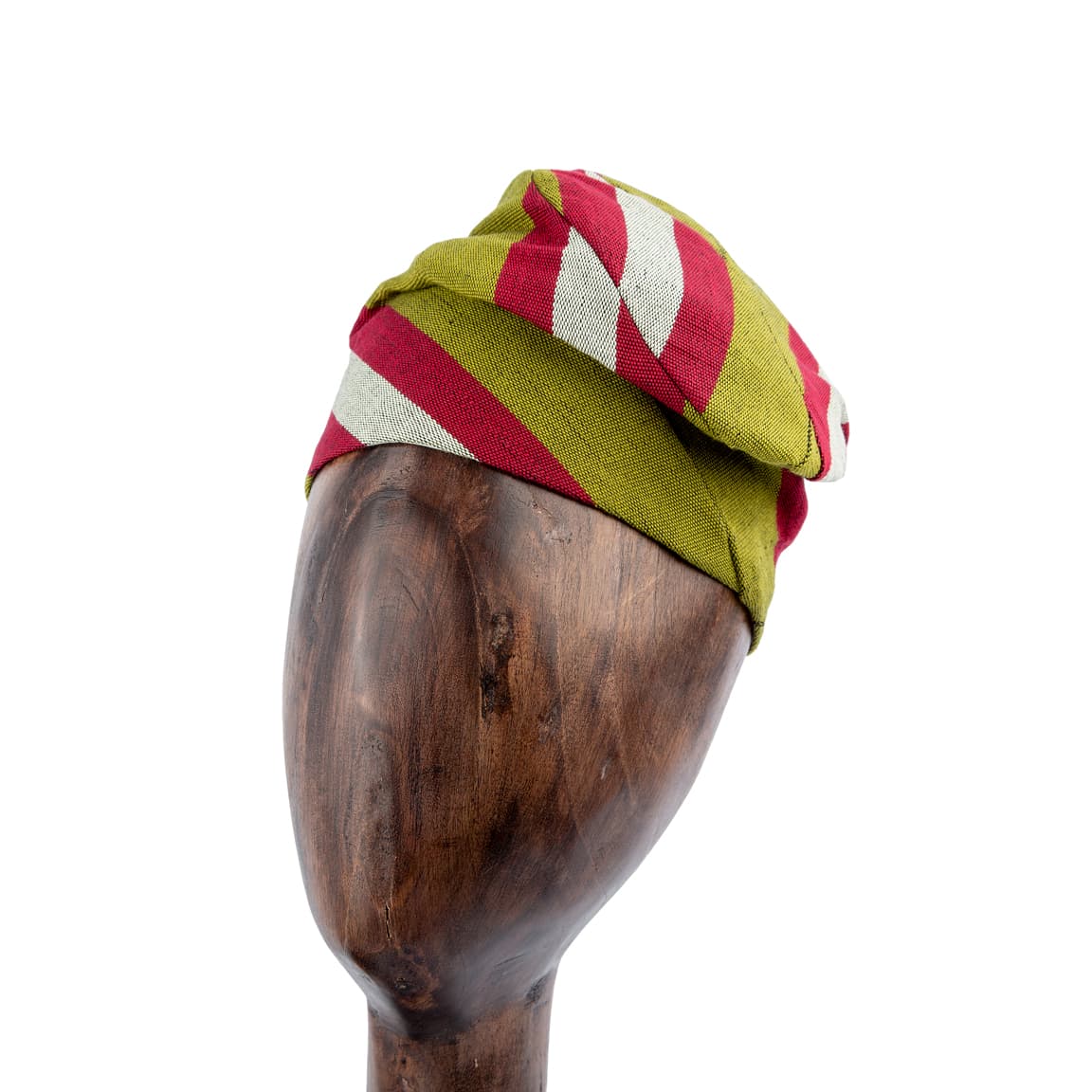 Striped Aso Oke Fila Cap | Men's | Cultural Headwear