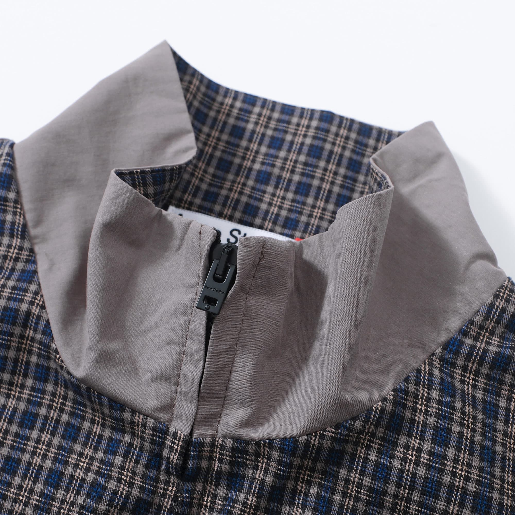 Acne Studios Plaid Check Half-Zip Track Jacket - Stockholm