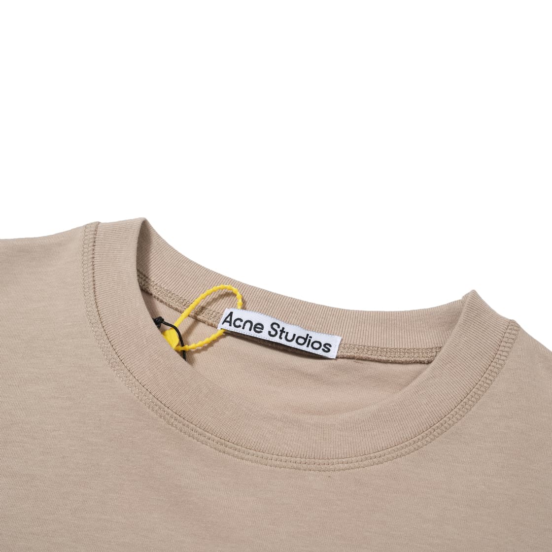 Acne Studios Relaxed Fit Logo T-Shirt (Black & Oat Beige)
