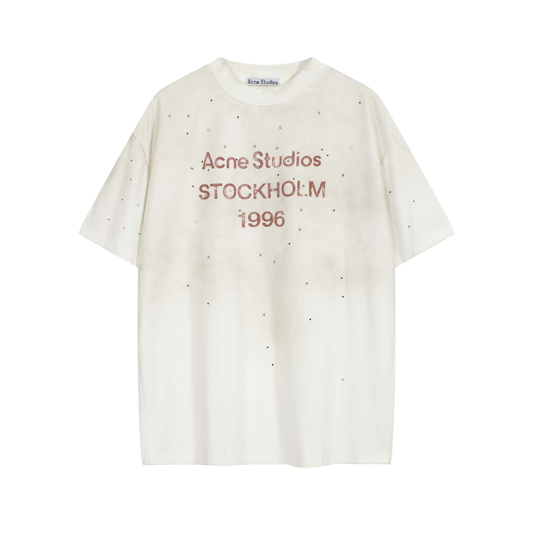 Acne Studios Light Blue Sprayed 1996 Logo T-Shirt - Unisex