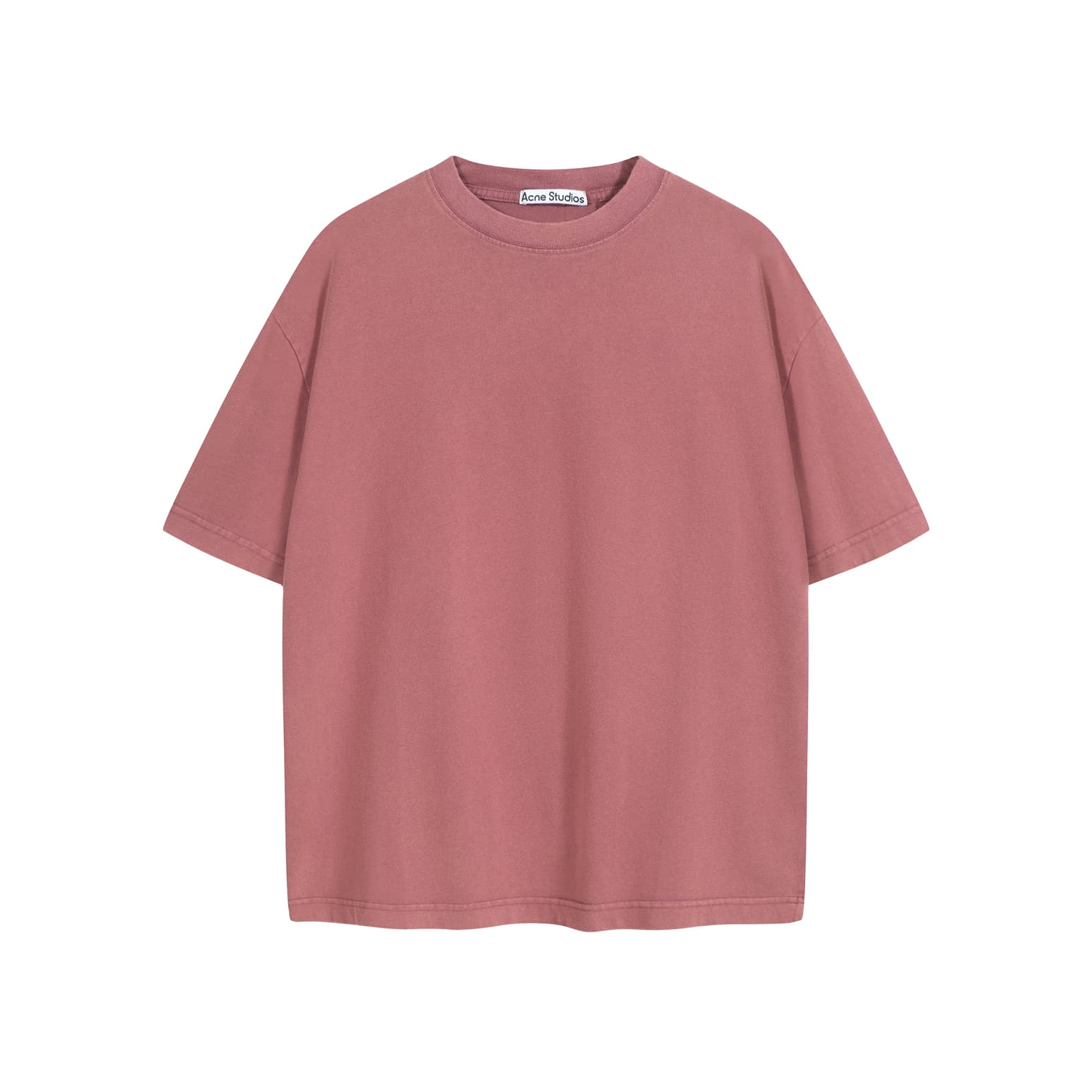 Acne Studios Relaxed Fit T-Shirt - Garment Dyed Dusty Pink