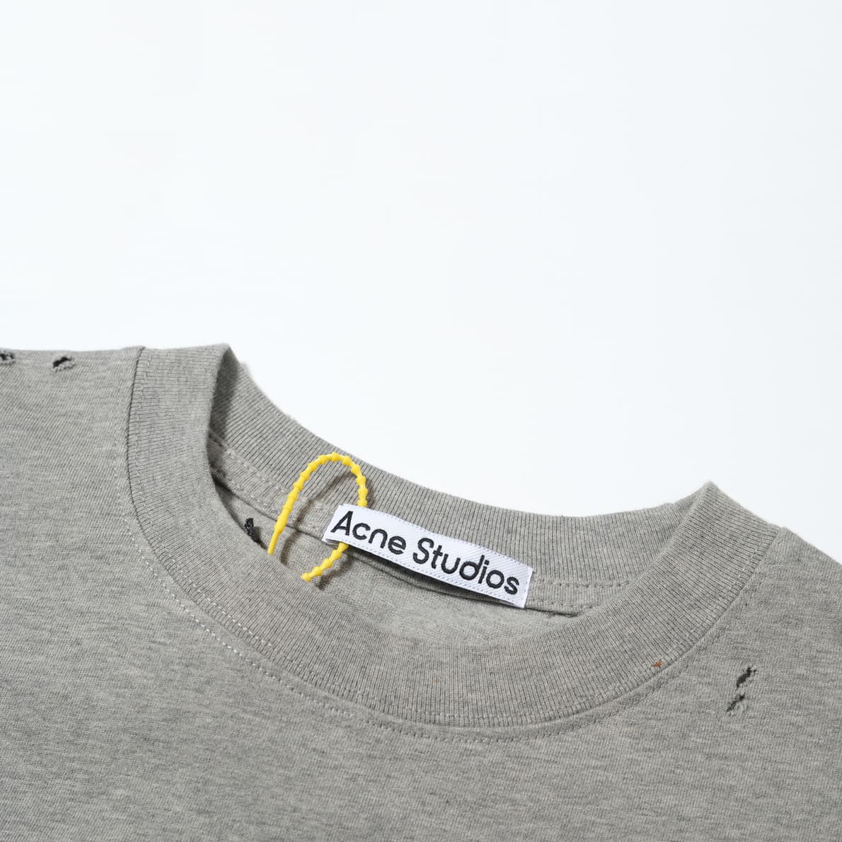 Acne Studios Relaxed Fit Distressed Stamp Logo T-Shirt (Multi-Colour)