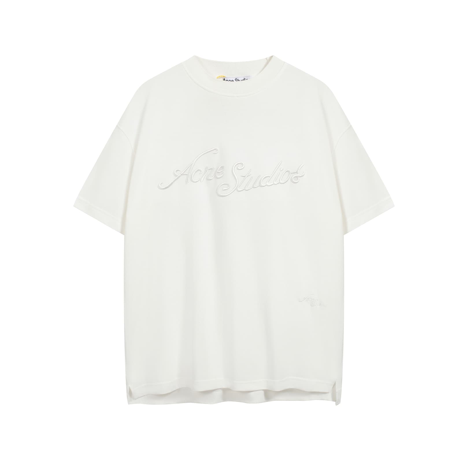 Acne Studios Relaxed Fit Distressed Stamp Logo T-Shirt