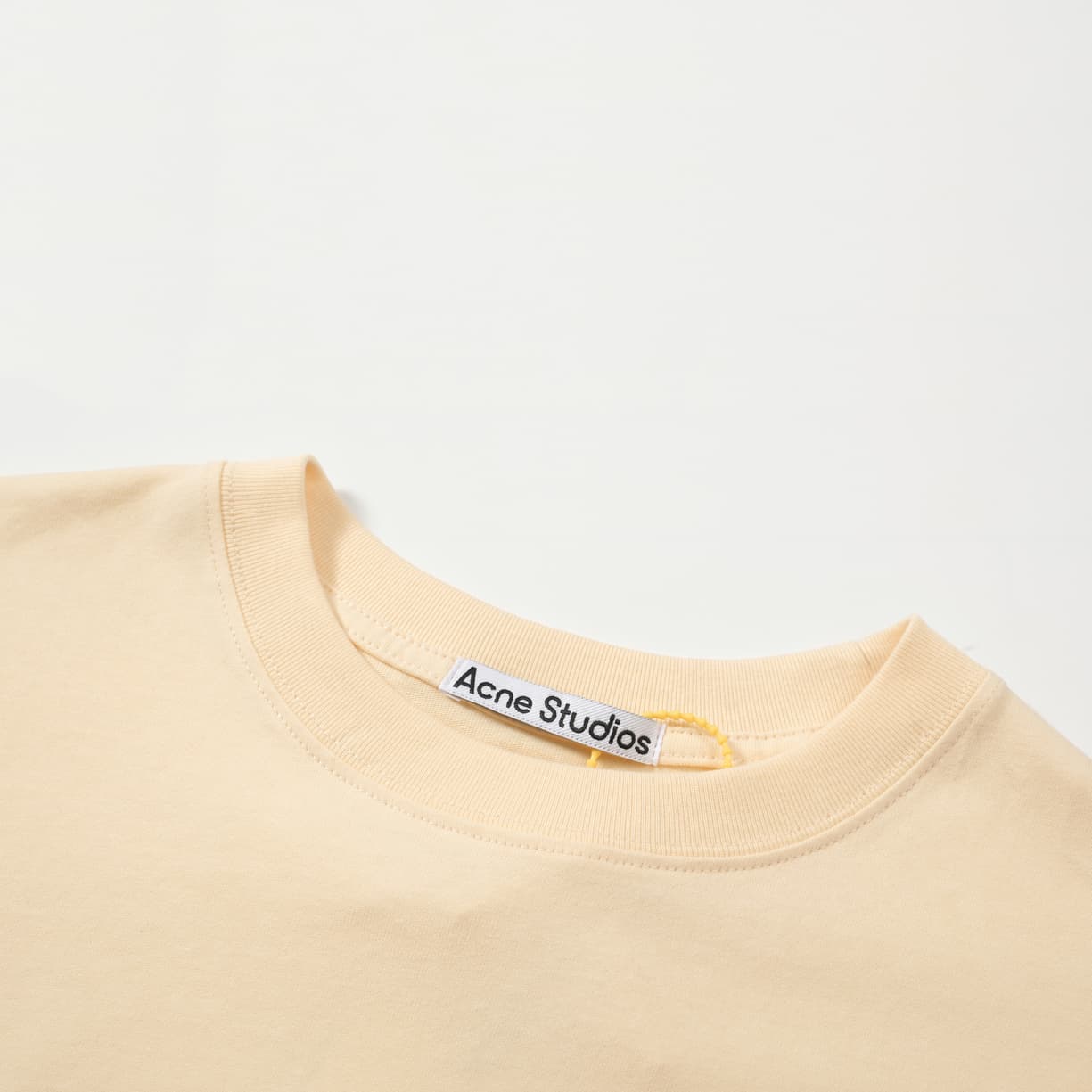 Acne Studios Unisex Bright Yellow Embossed Logo T-Shirt