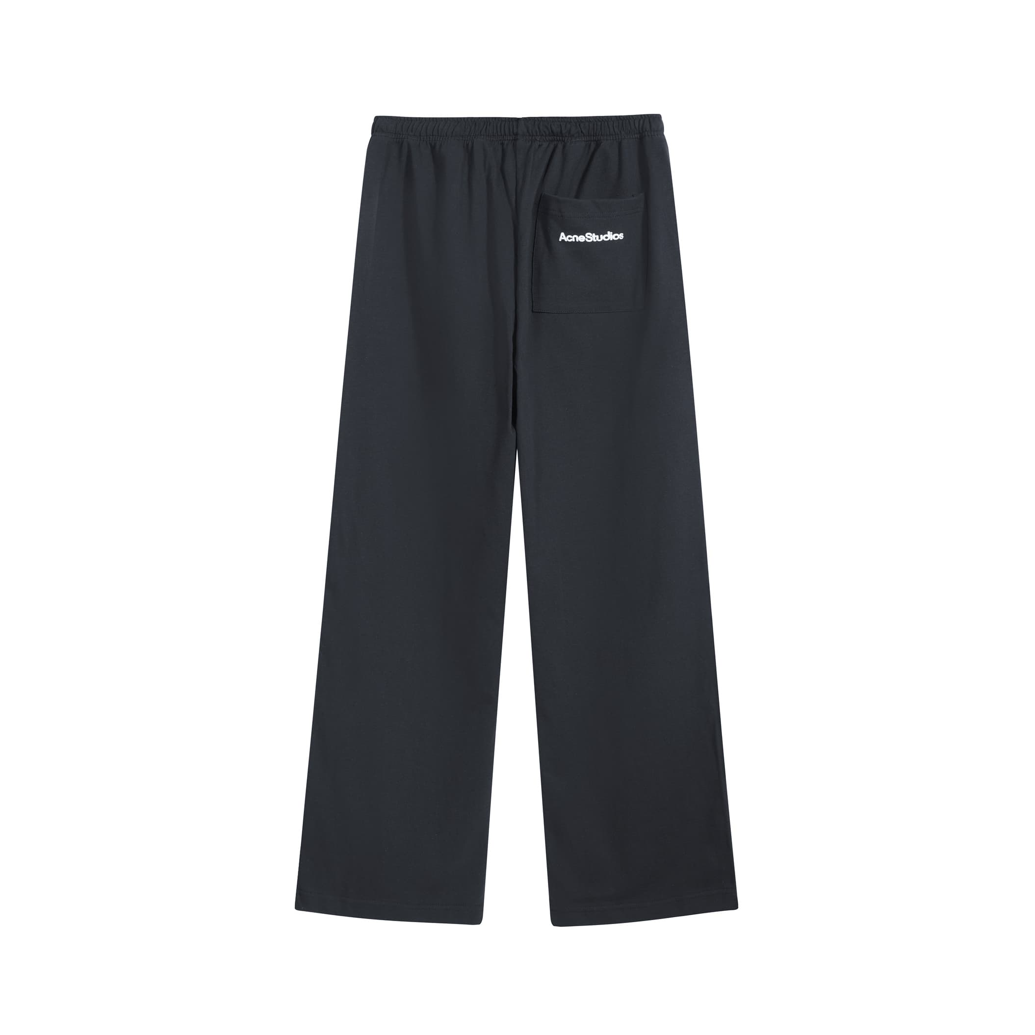 Acne Studios Unisex Wide-Leg Elastic Waist Trousers Black