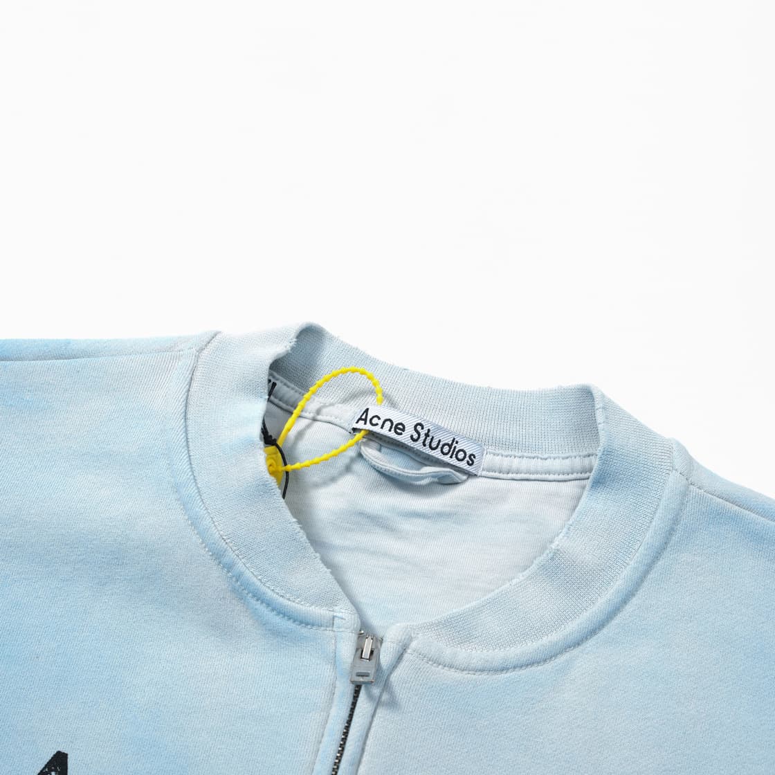 Acne Studios Unisex Washed Light Blue '1996' Zip Jacket
