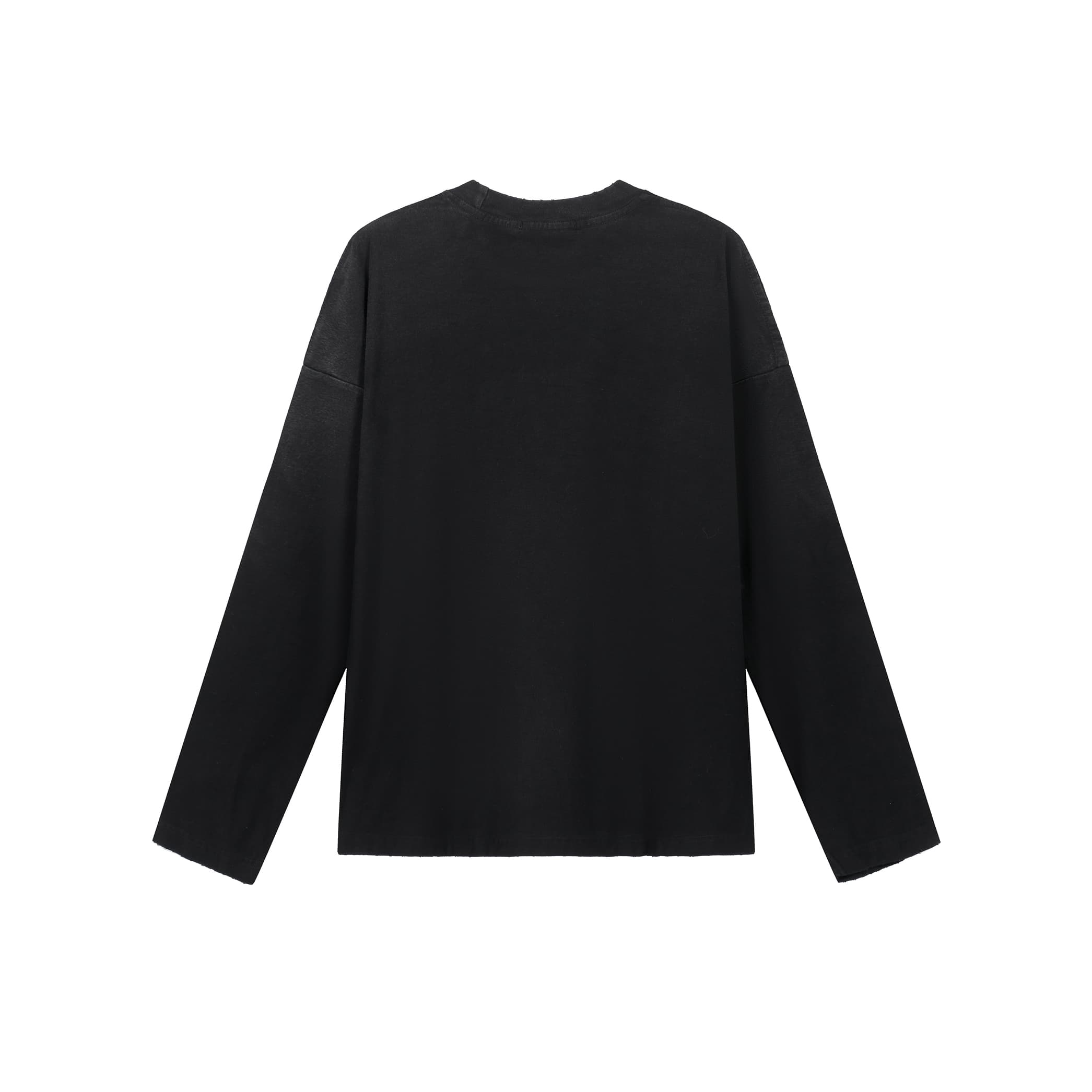 Acne Studios Unisex Washed Black '1996' Logo Long-Sleeve