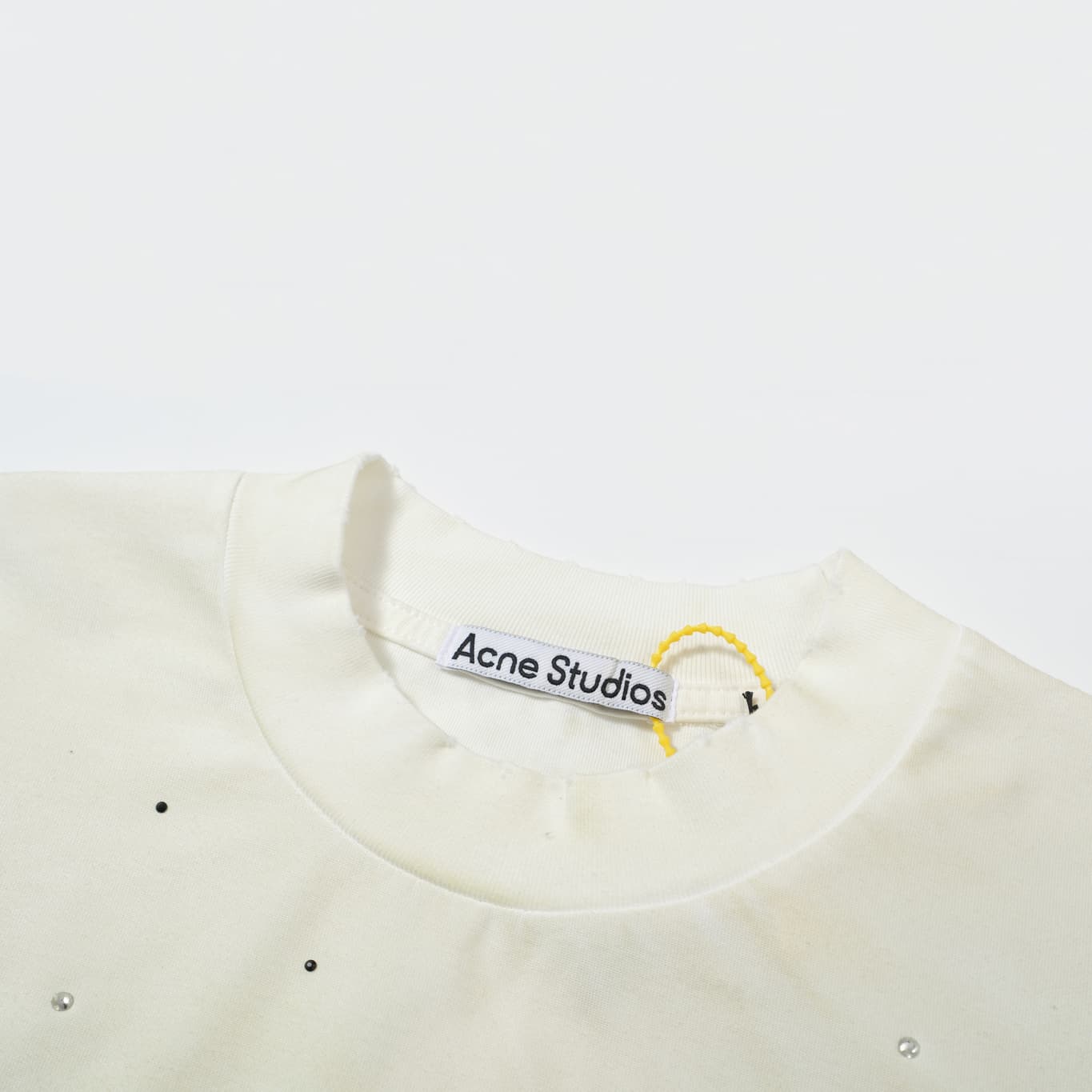 Acne Studios Unisex Pink Studded '1996' Logo Long-Sleeve