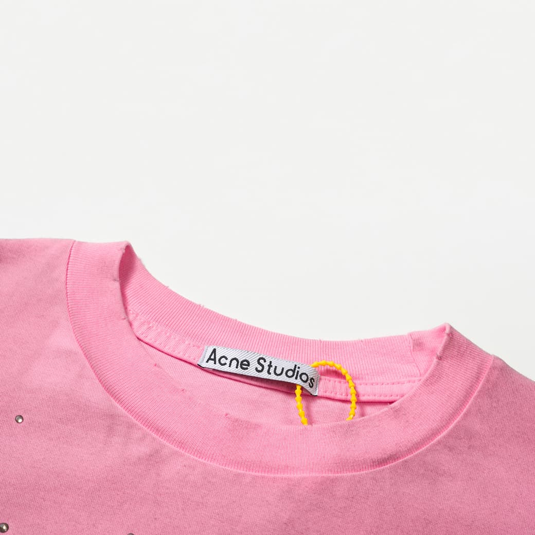 Acne Studios Unisex Washed Teal '1996' Logo Long-Sleeve Tee