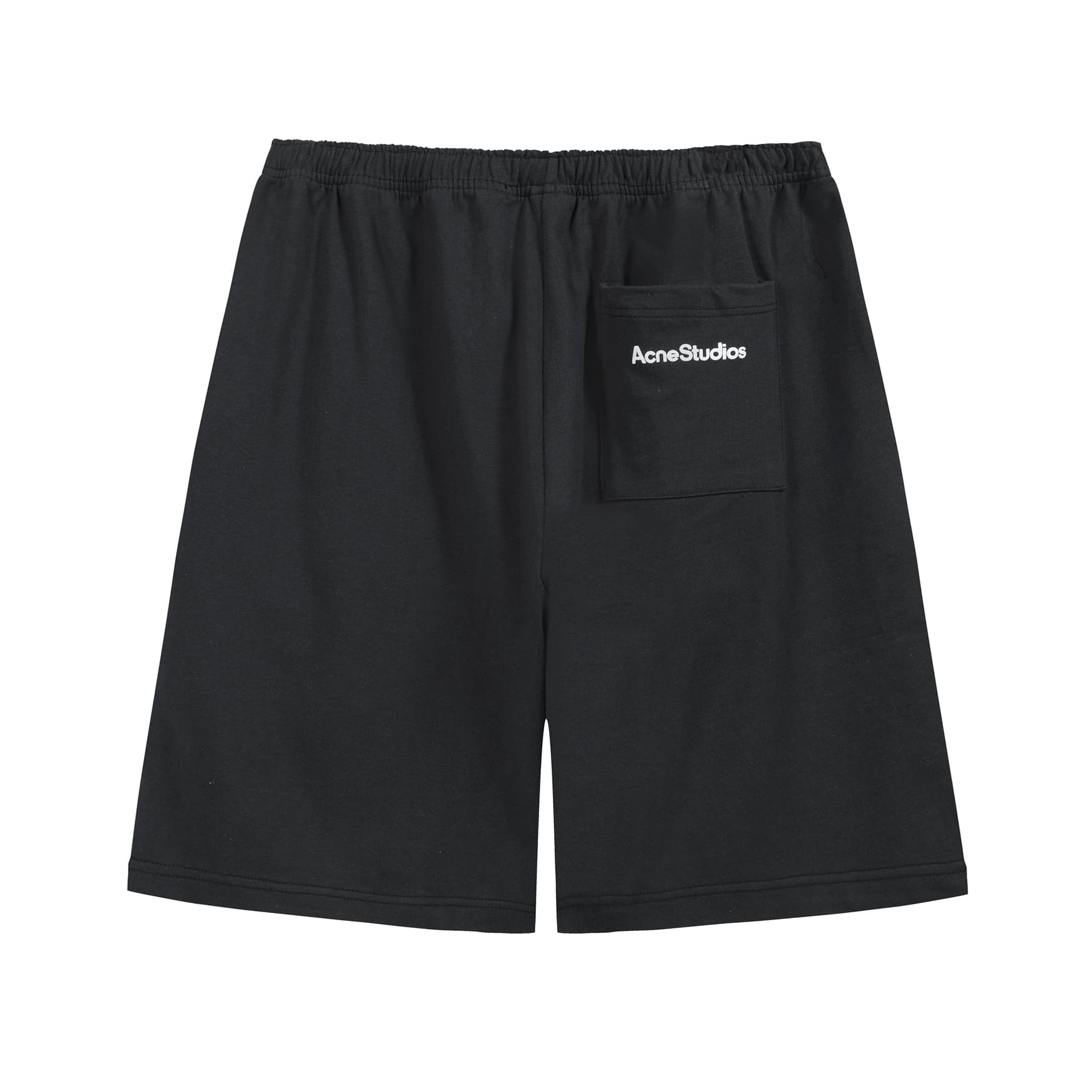 Acne Studios Black Relaxed-Fit Fleece/Jersey Drawstring Shorts