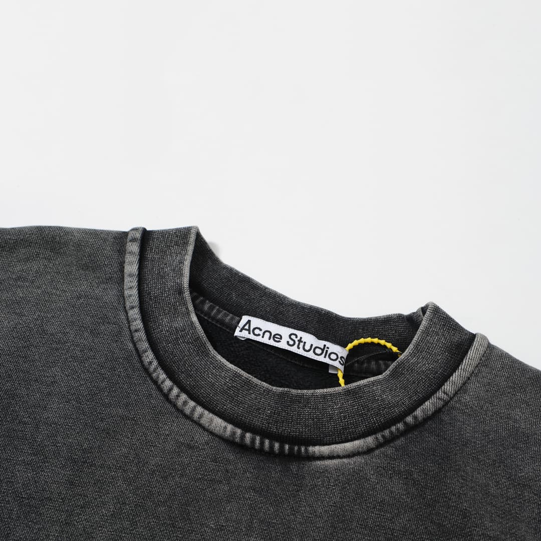 Acne Studios Garment-Dyed Oversized Washed Crewneck Sweatshirt