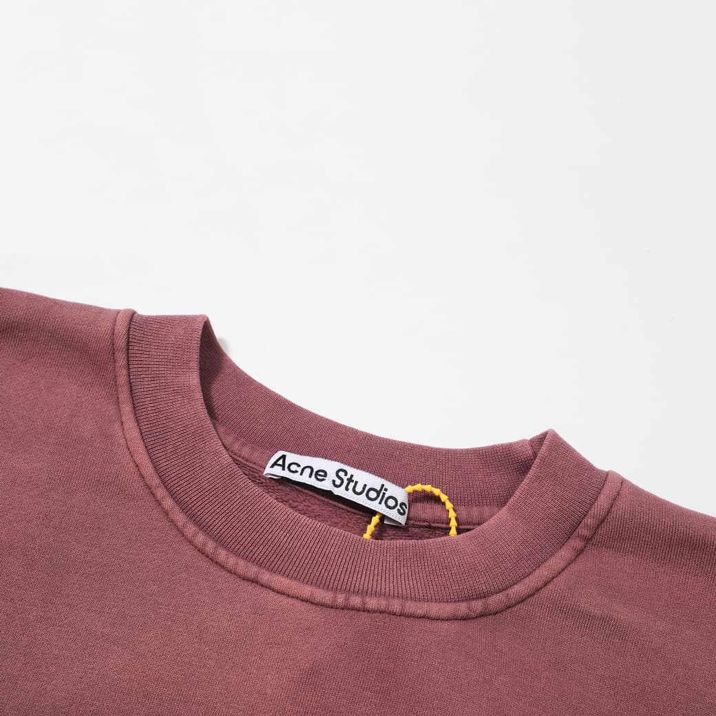 Acne Studios Unisex Washed Lime Green '1996' Logo Long-Sleeve