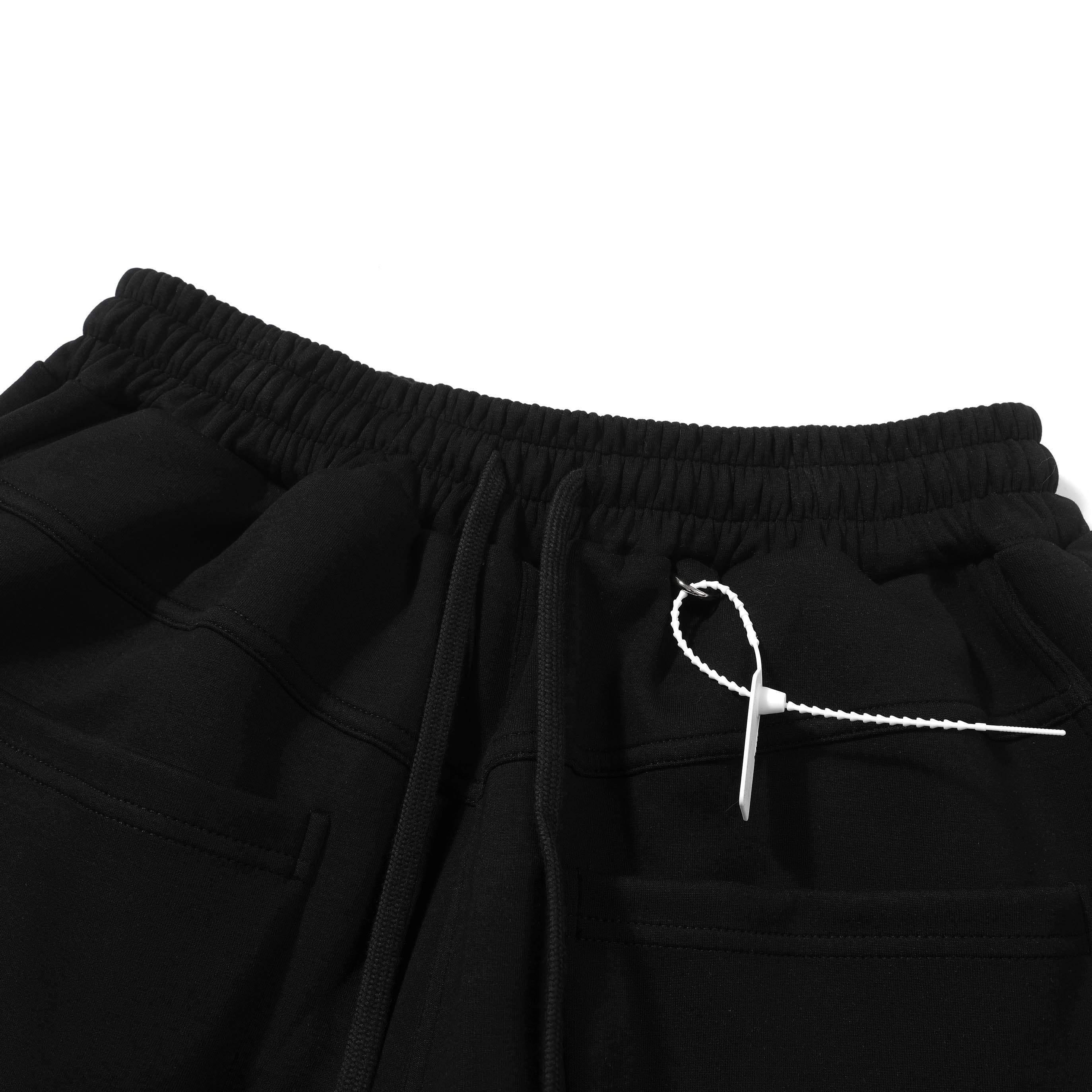 Black Baggy Tech Cargo Pants | Unisex Streetwear Trousers