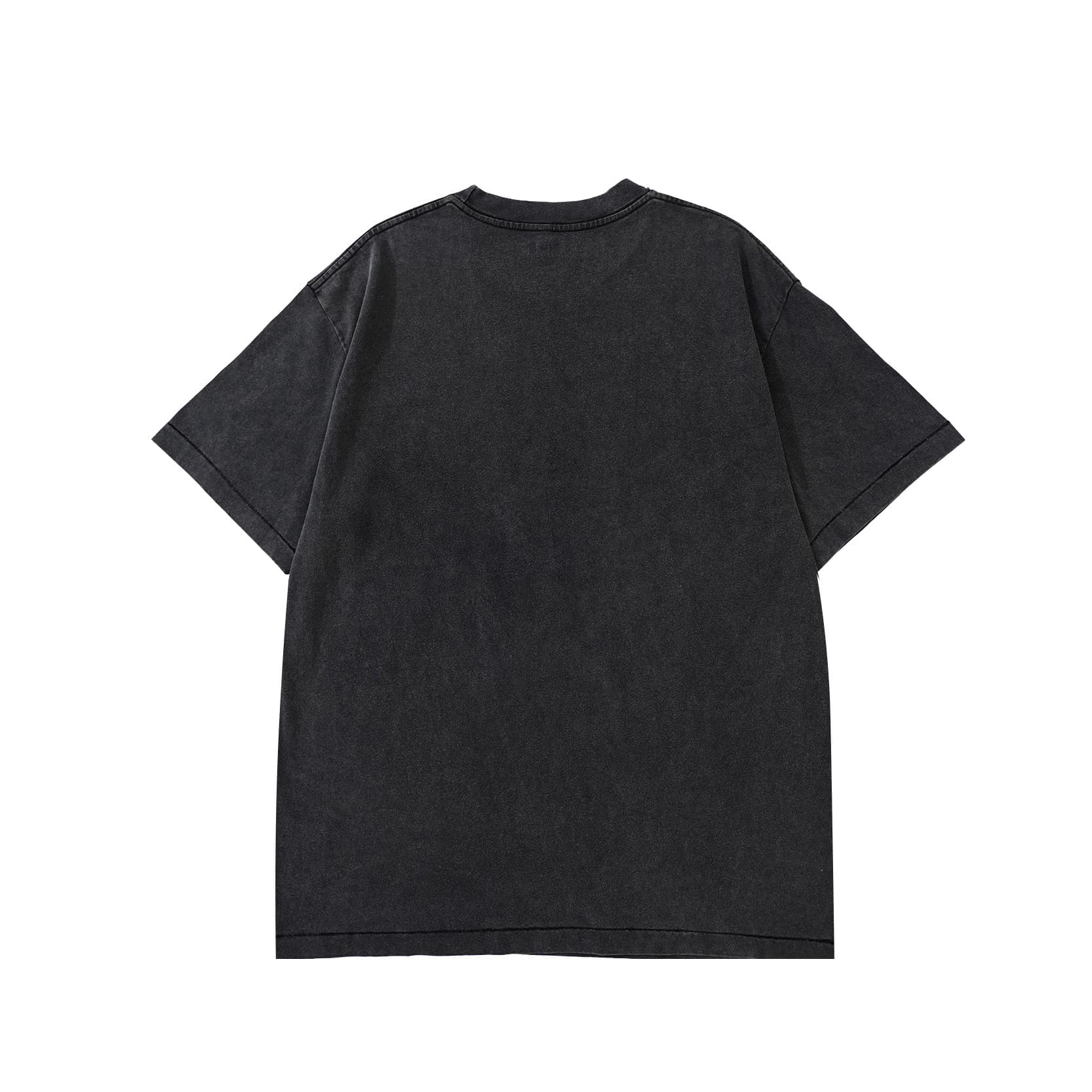EPIDE Washed Black Vintage Cigarette Box Print T-Shirt