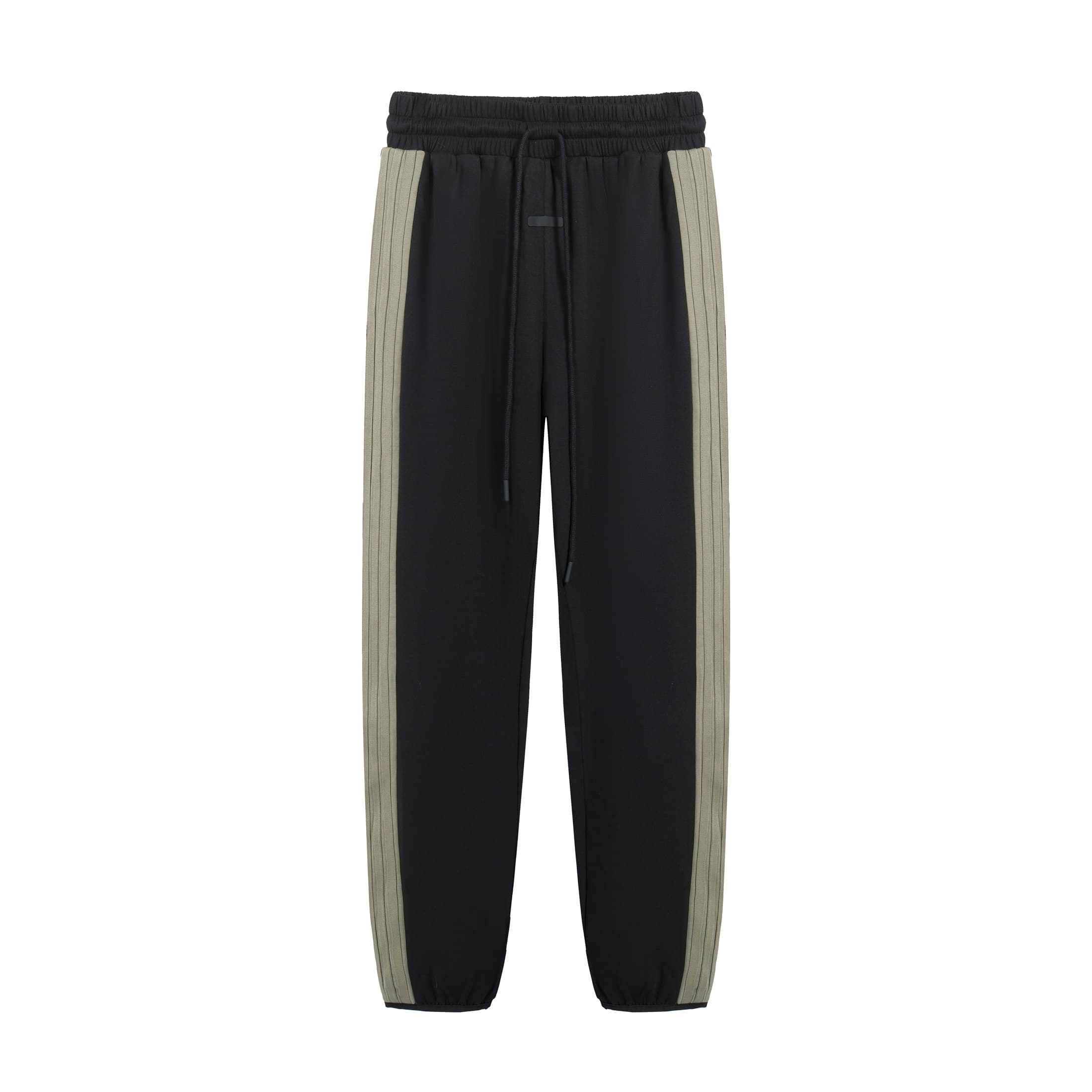 FOG ESSENTIALS Black Side-Stripe Fleece Jogger