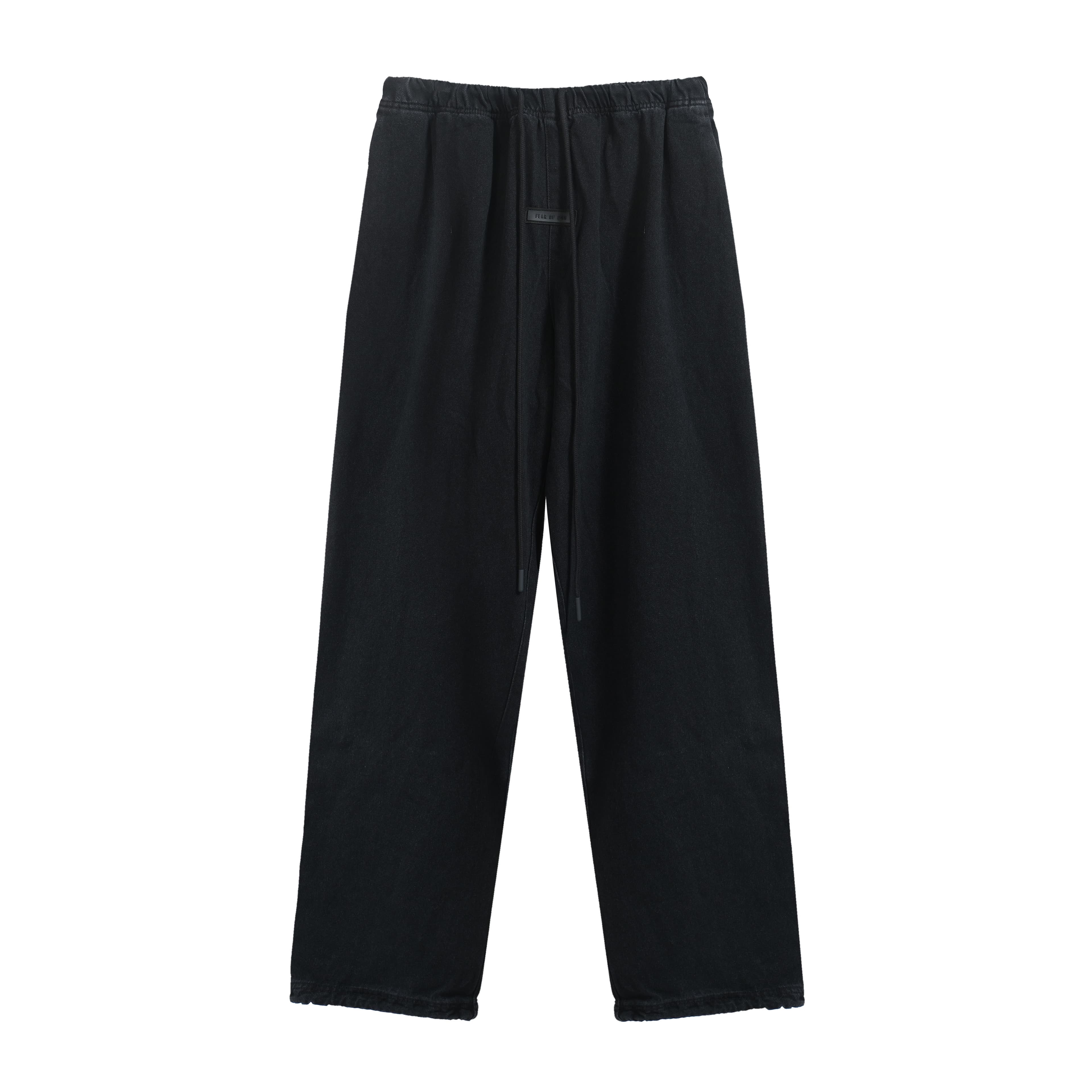 FOG ESSENTIALS Dark Wash Drawcord Wide-Leg Denim Jeans