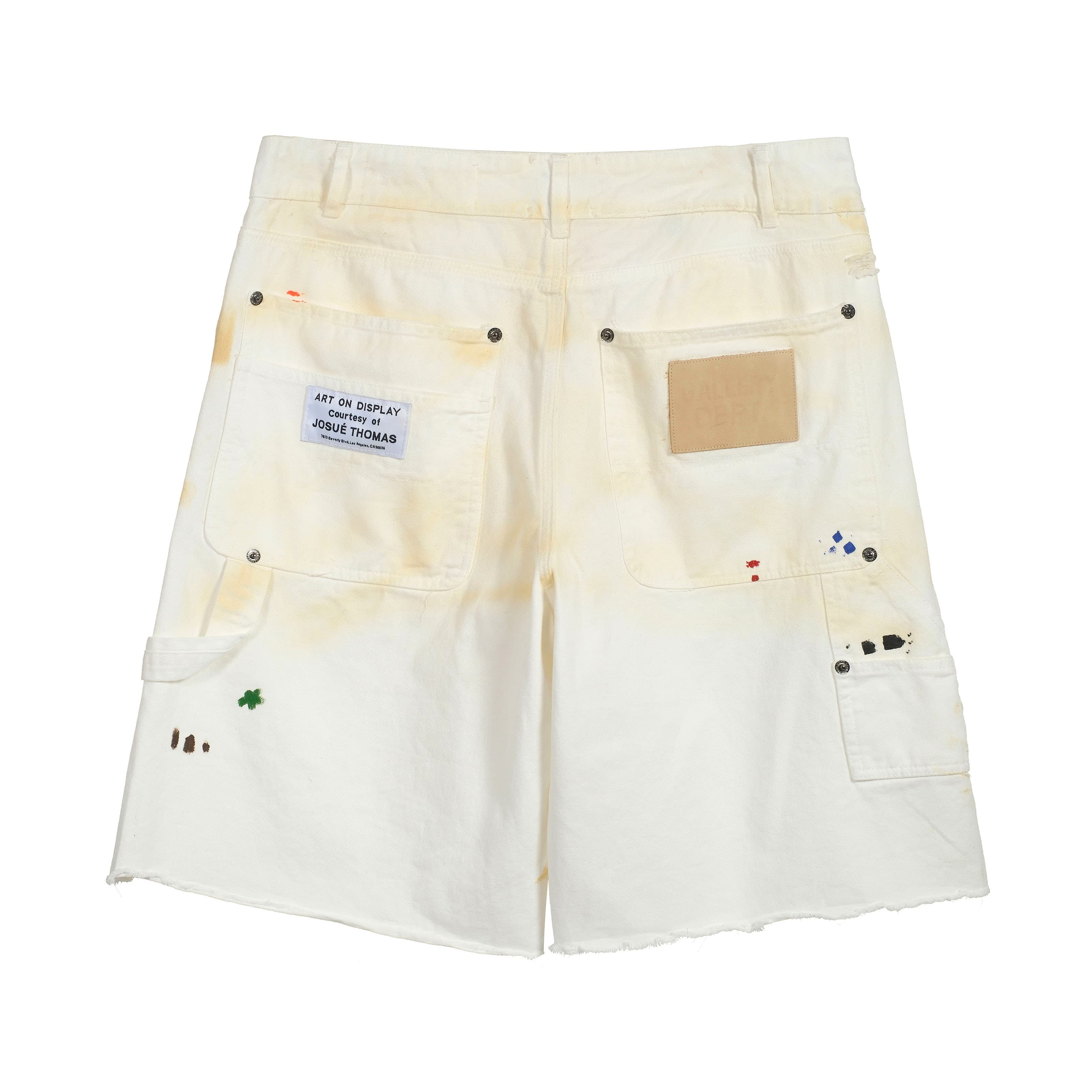 Gallery Dept. Flea Carpenter Distressed Paint-Splatter Shorts