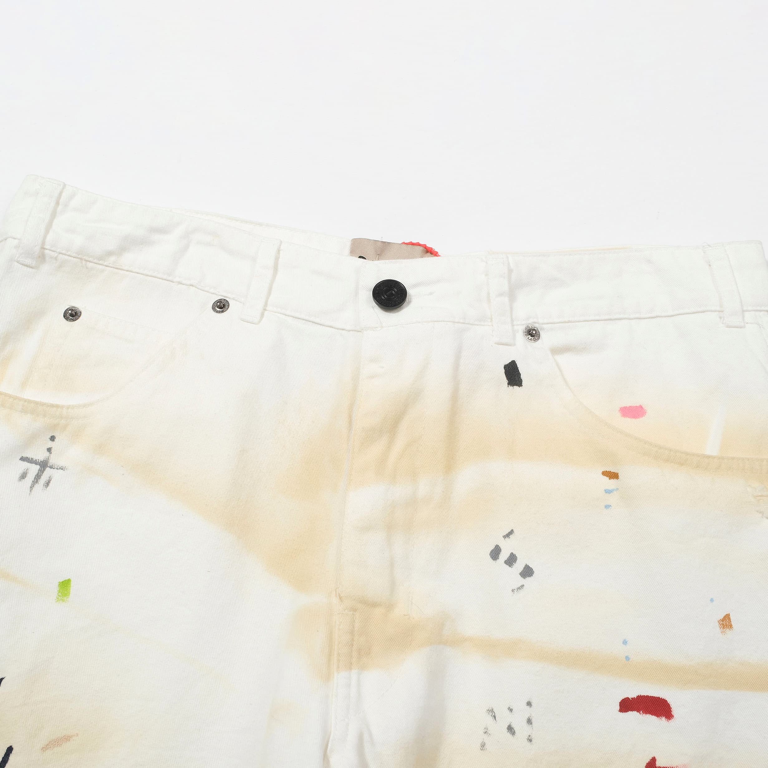 Gallery Dept. Flea Carpenter Distressed Paint-Splatter Shorts
