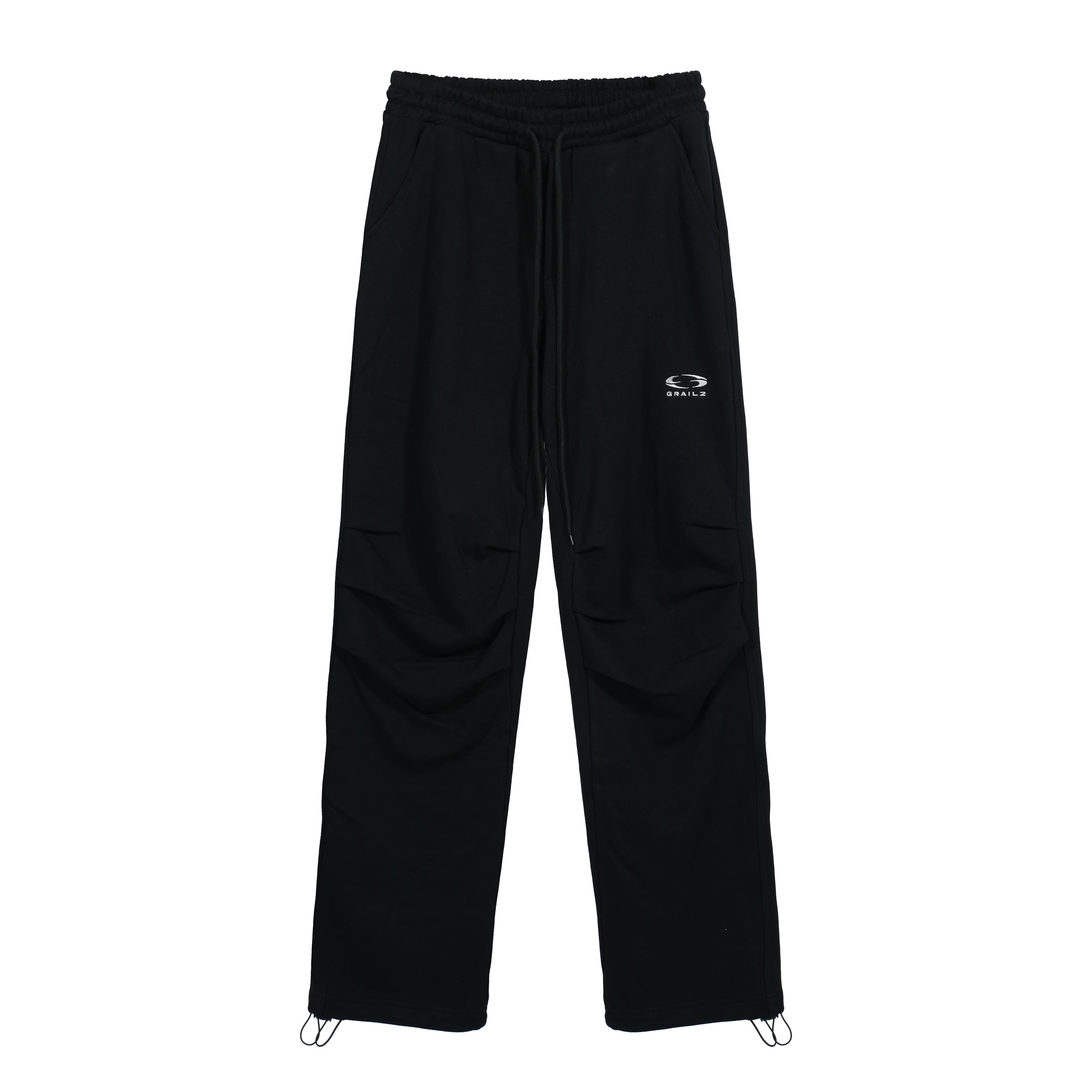 GRAILZ Baggy Black Track Pants | Unisex Streetwear Trousers