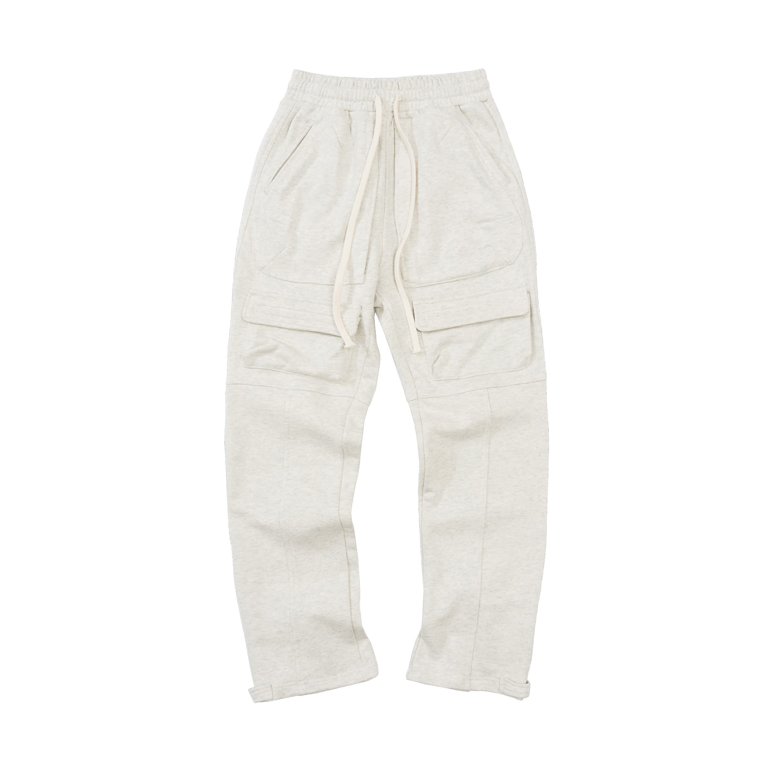 Unisex Light Grey Cargo Sweatpants - Grailz Comfort